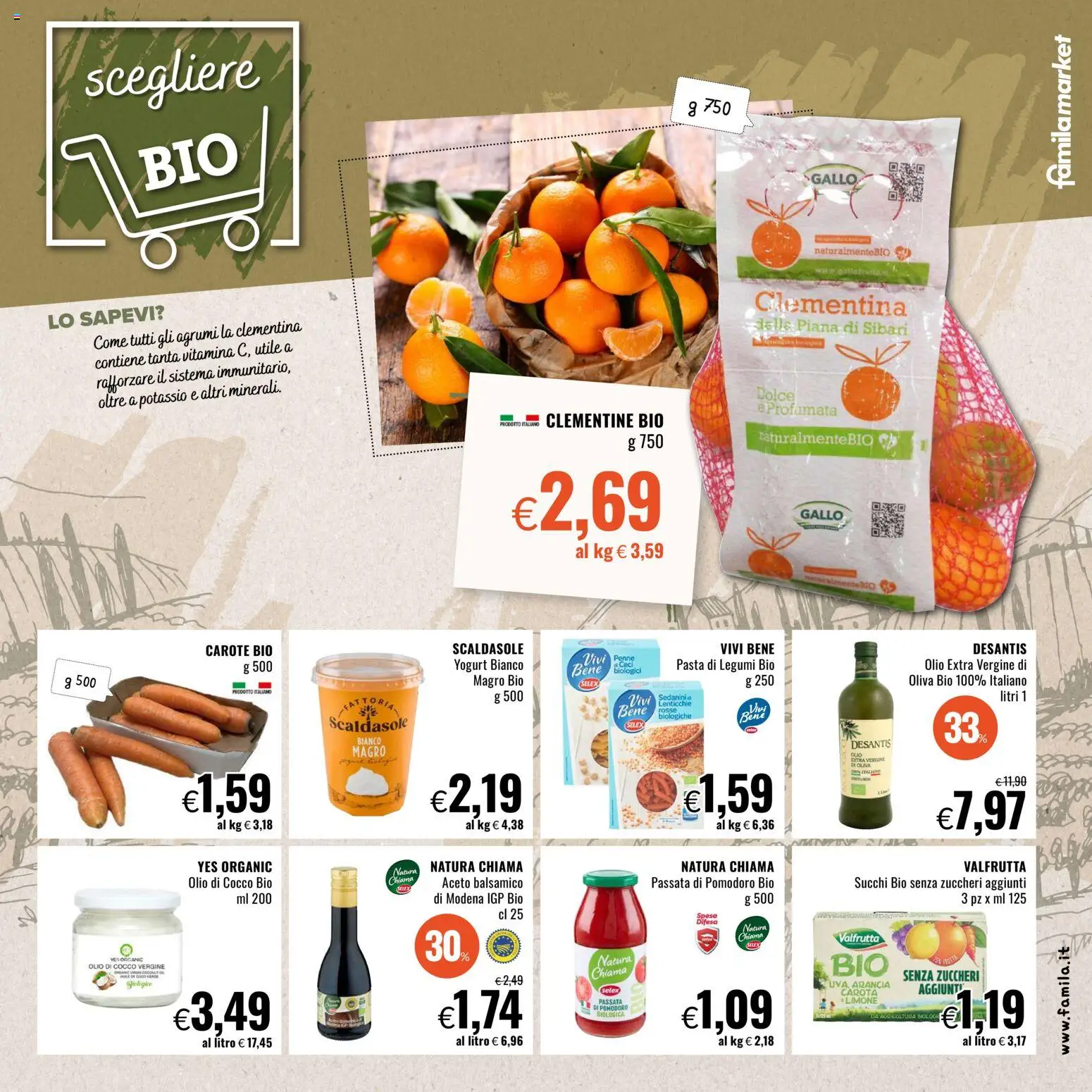 Volantino Famila del 29/10/2026 | Pagina: 11 | Prodotti: Lenticchie rosse, Carote, Aceto, Yogurt bianco