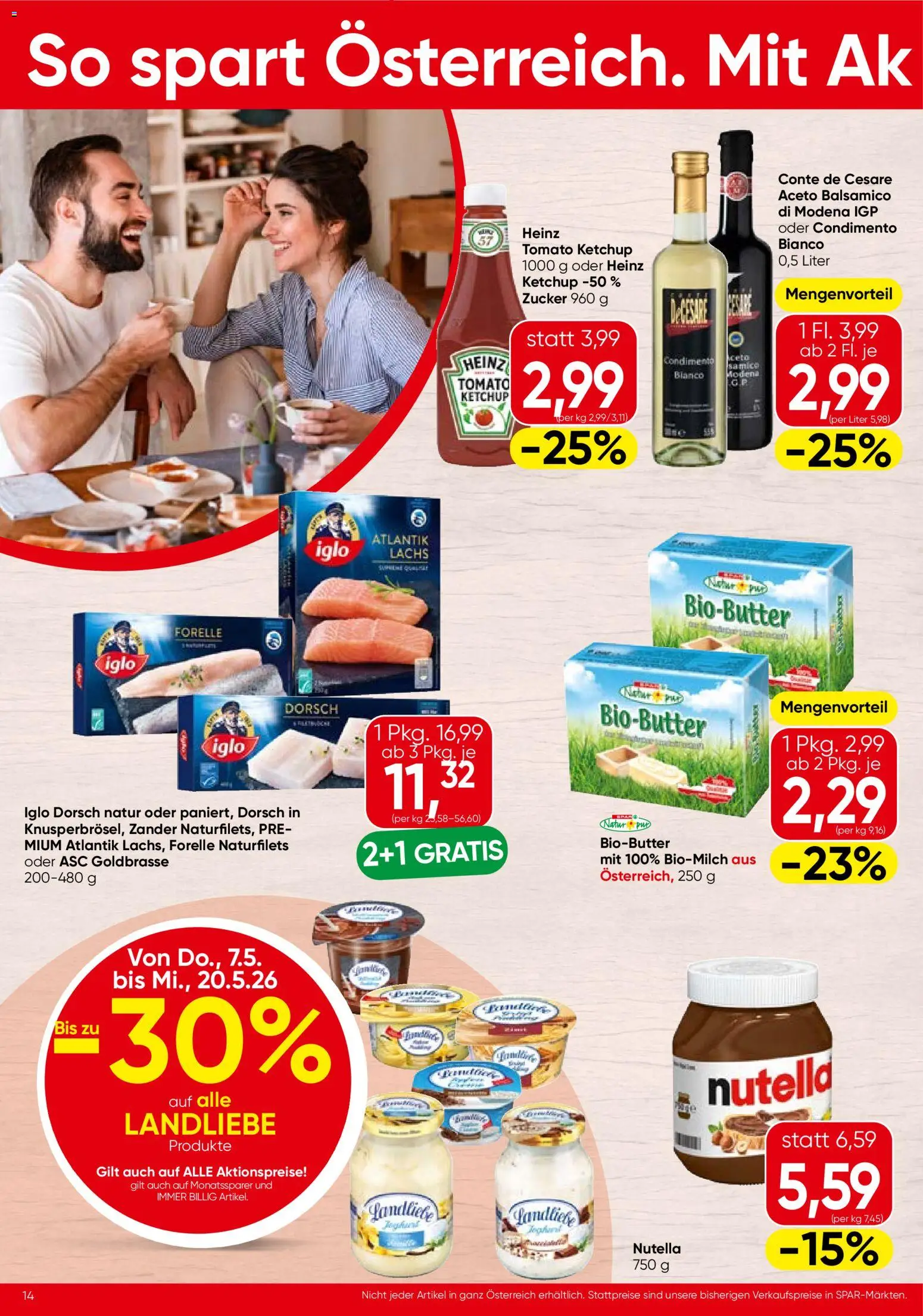 Spar Flugblatt - Tirol gültig ab 07.05.2026 | Seite: 14 | Produkte: Ketchup, Zucker