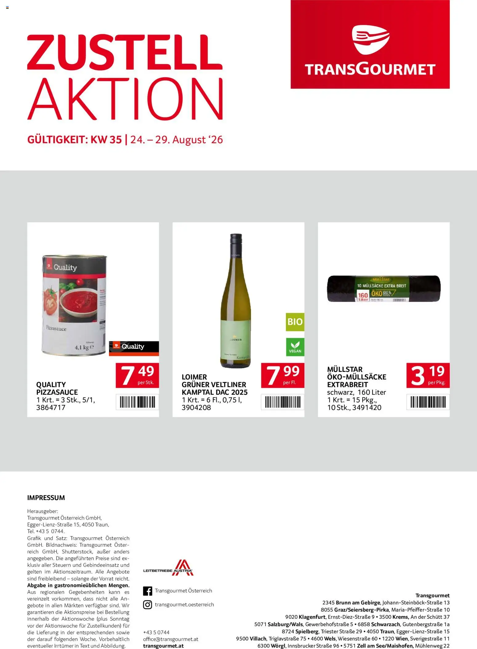 Transgourmet Zustellaktion gültig ab 24.08.2026 | Seite: 36 | Produkte: Müllsäcke