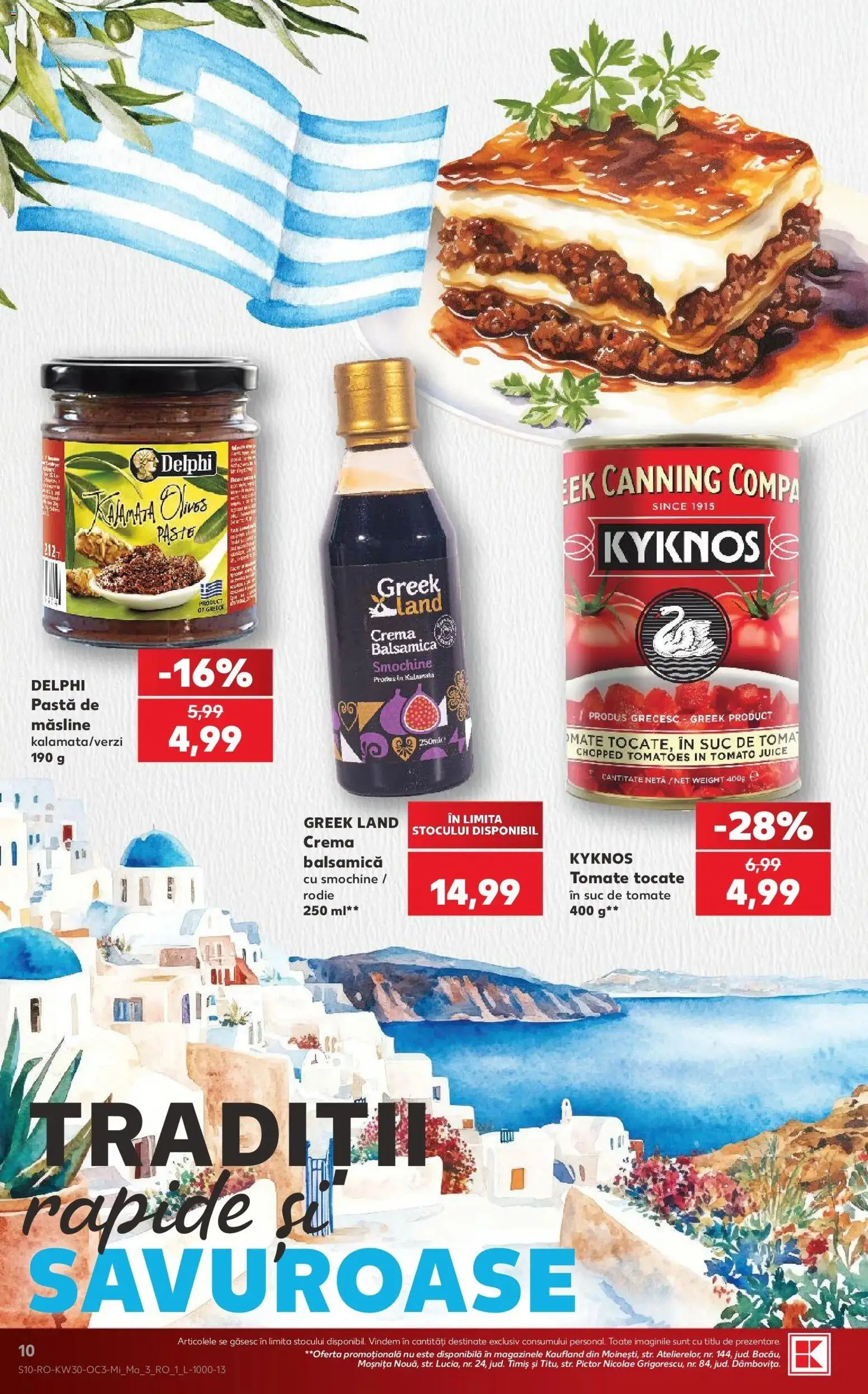 Noul catalog Kaufland – valabil de la 22.07.2026 | Pagină: 10 | Produse: Măsline, Cremă, Suc, Paste