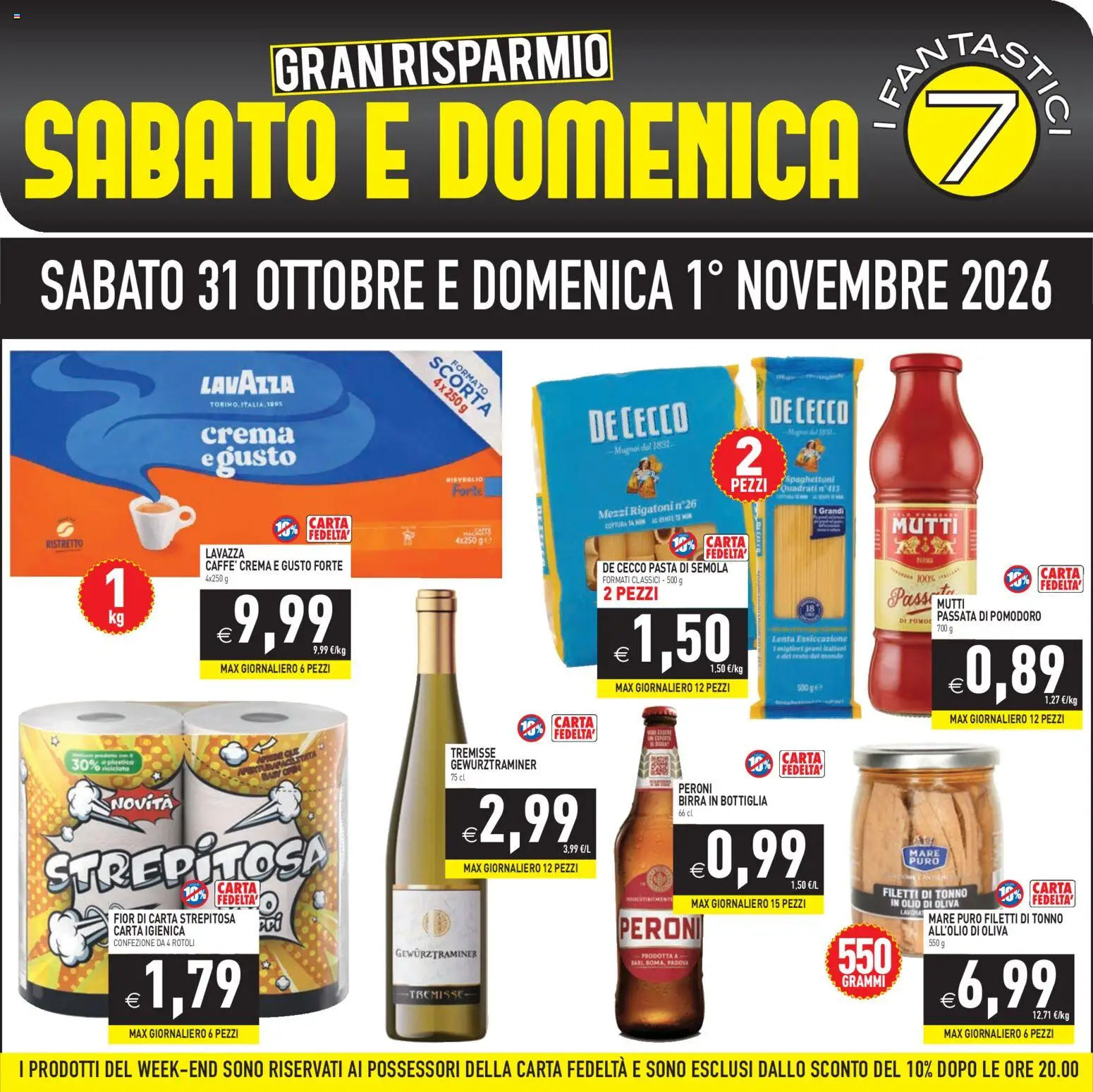 Volantino PIM Supermercati del 31/10/2026 | Pagina: 1