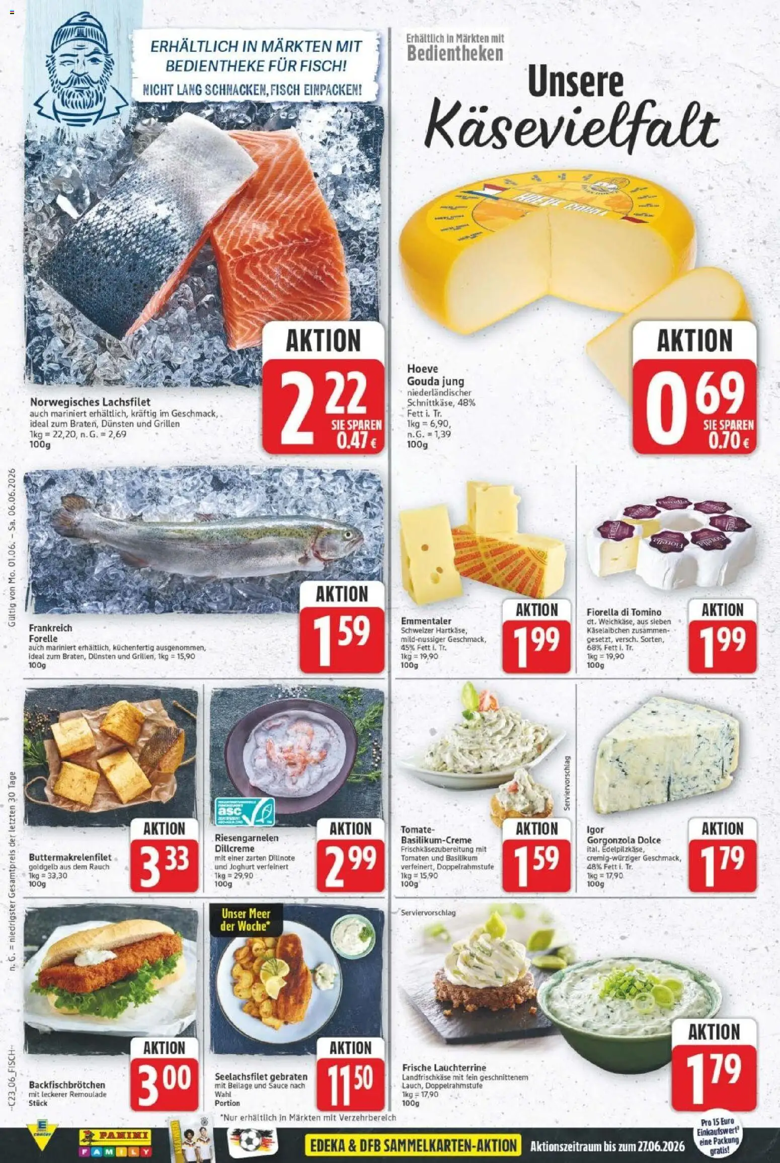 E center Prospekt – gültig ab 01.06.2026 | Seite: 5 | Produkte: Joghurt, Gouda, Tomaten, Fisch