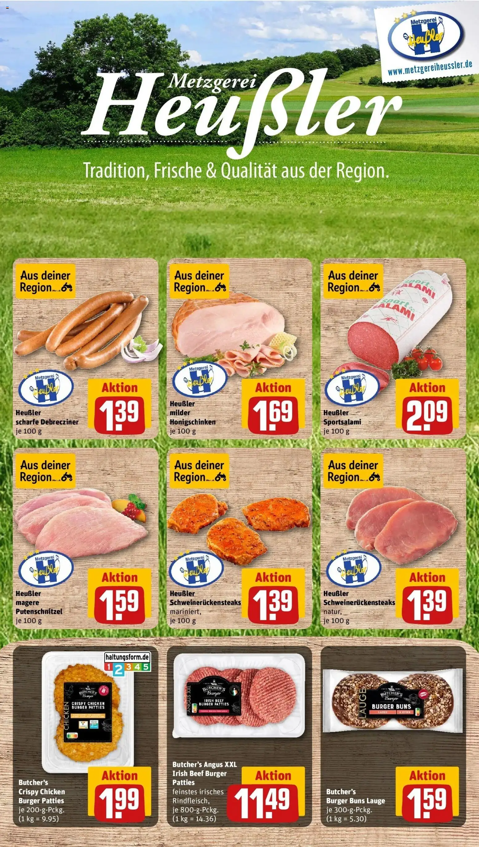 REWE Prospekt ab 05.10.2026 zum Blättern » Angebote | Seite: 10 | Produkte: Burger, Putenschnitzel
