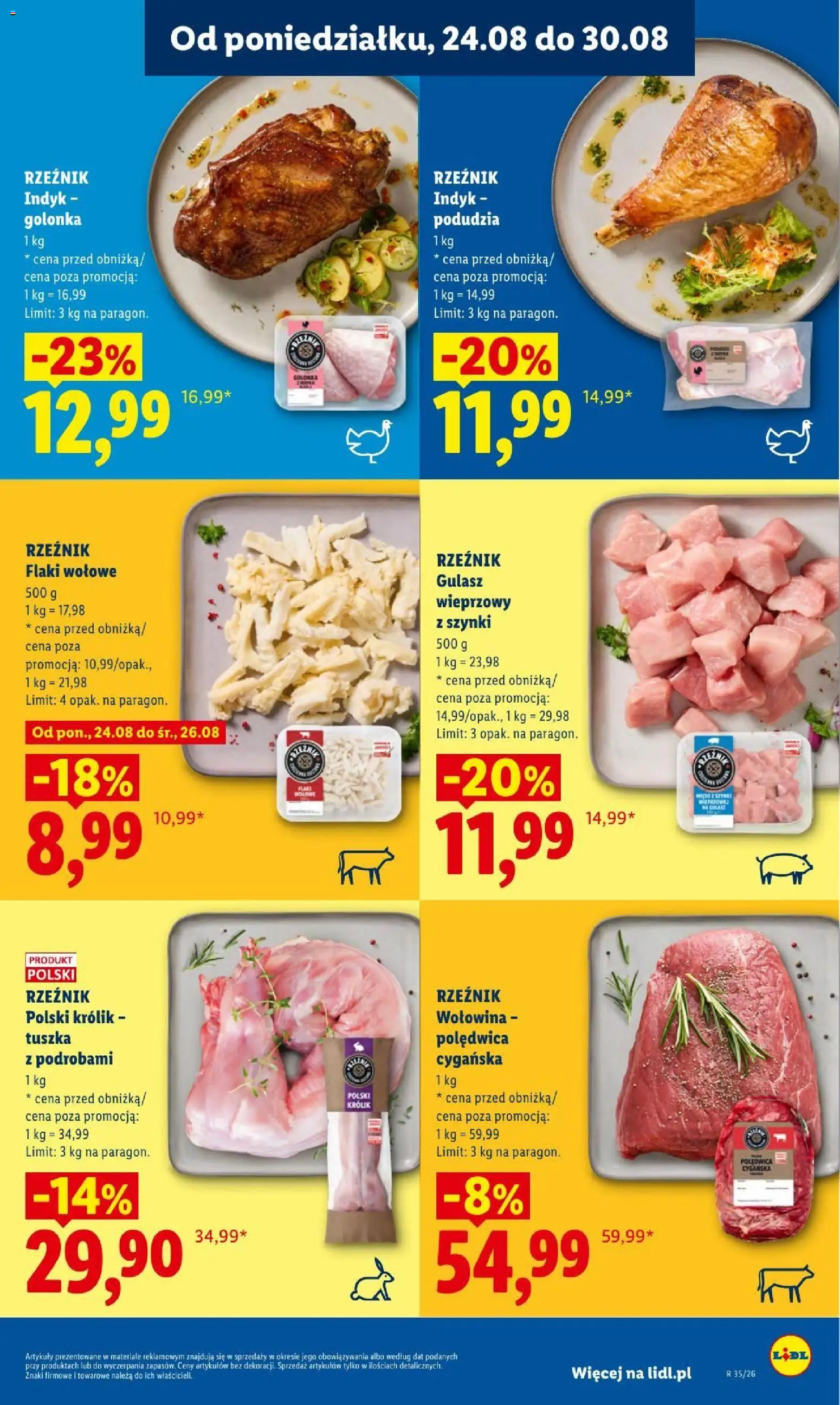 Lidl gazetka od 24.08.2026 | Strona: 47 | Produkty: Indyk, Mięso, Flaki, Gulasz