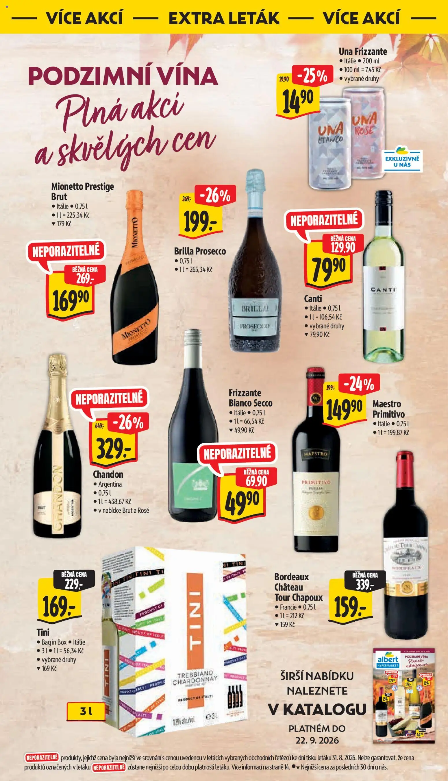 Albert leták - Hypermarket - Jablonec nad Nisou od 16.09.2026 | Strana: 48 | Produkty: Prosecco, Box, Mionetto, Primitivo
