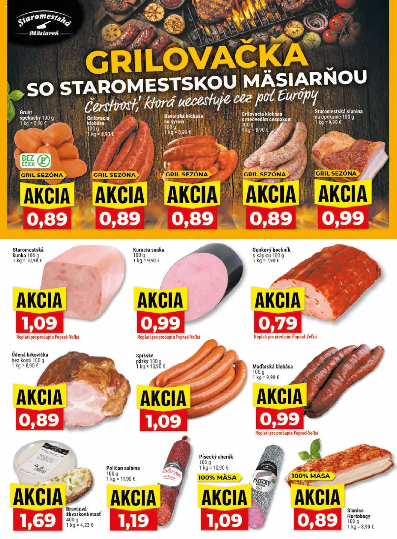 Nové Klas akcie – leták je platný od 08.06.2026 | Strana: 6 | Produkty: Gril, Klobása, Krkovička, Párky
