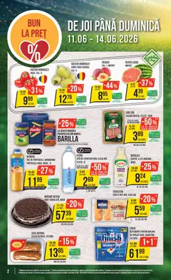 Ofertele Mega Image valabile de la 11.06.2026 | Pagină: 2 | Produse: Masaüstü kılıfı, Tort, Salam, Mandarine