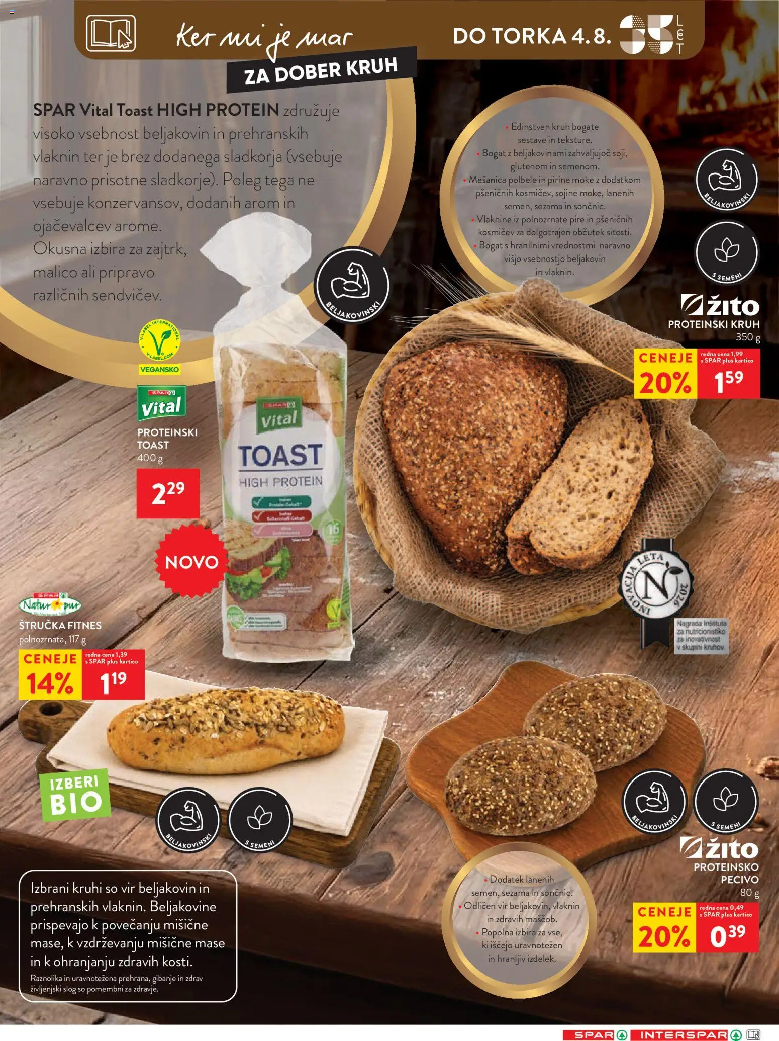 Novi Spar katalog ponudbe – veljaven od 27.07.2026 | Stran: 13 | Izdelki: Štručka, Toast, Kruh