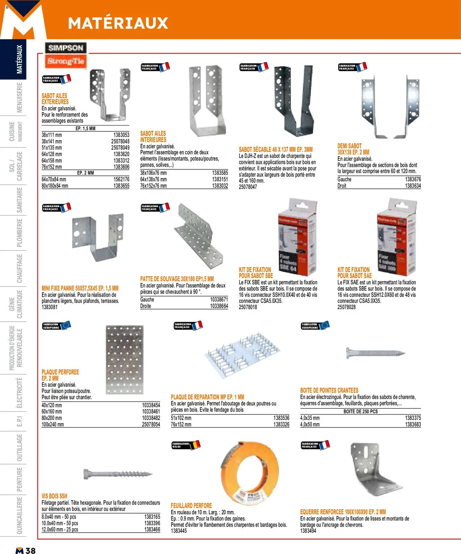 {H1} | Page: 38 | Produits: Connecteur, Rouleau, Porte