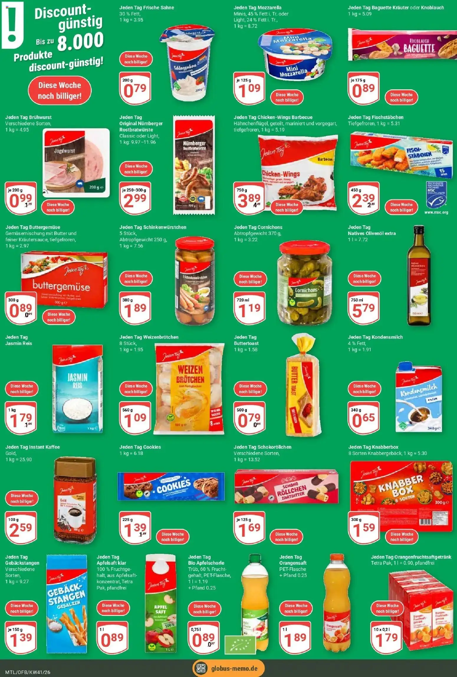 Globus Prospekt Maintal-Dörnigheim (ab 05.10.2026) » Angebote online | Seite: 11 | Produkte: Apfelsaft, Fisch, Fischstabchen, Reis