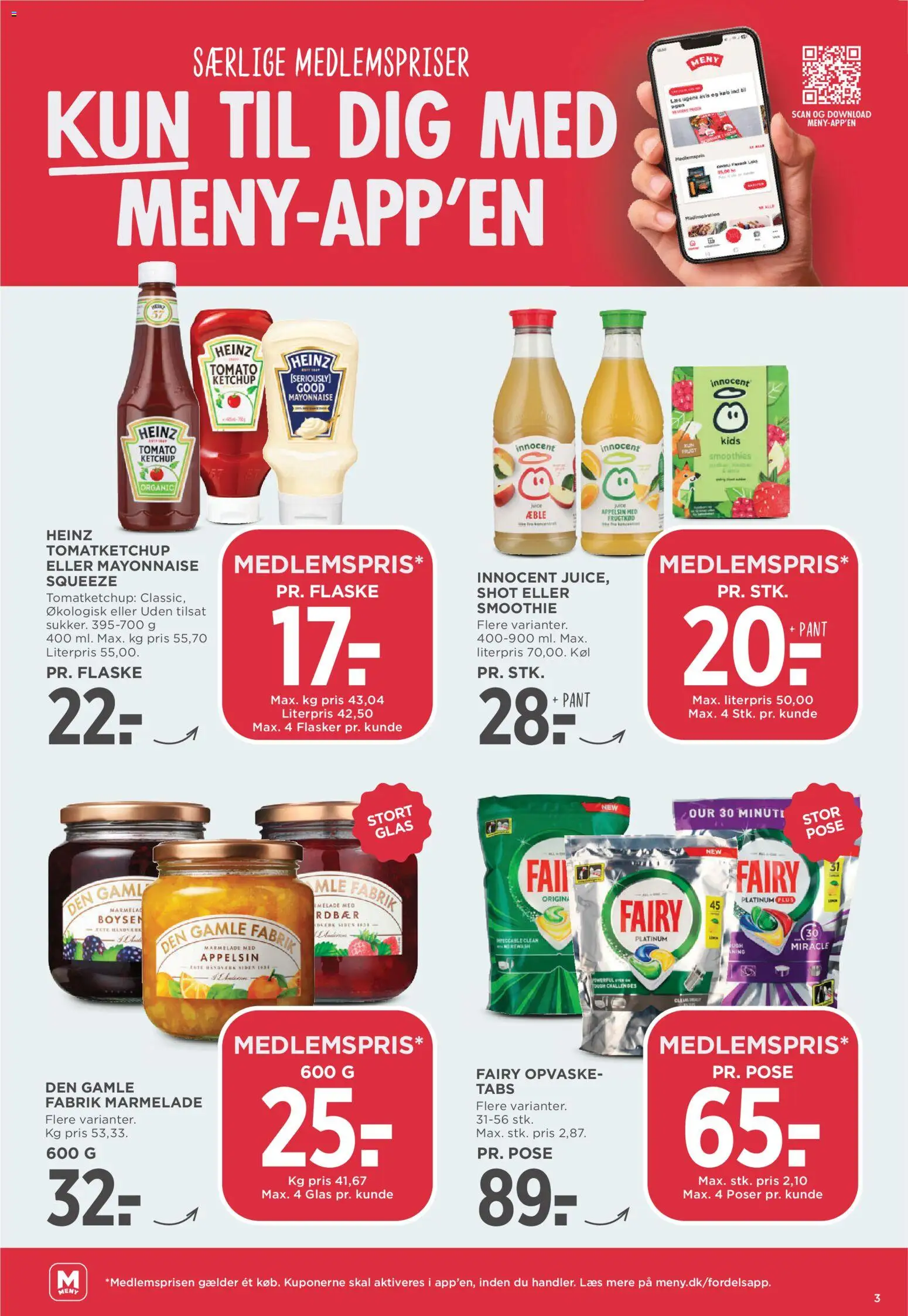 Meny tilbudsavis – gyldig fra 17/07/2026 | Side: 3 | Produkter: Ketchup, Smoothie, Marmelade
