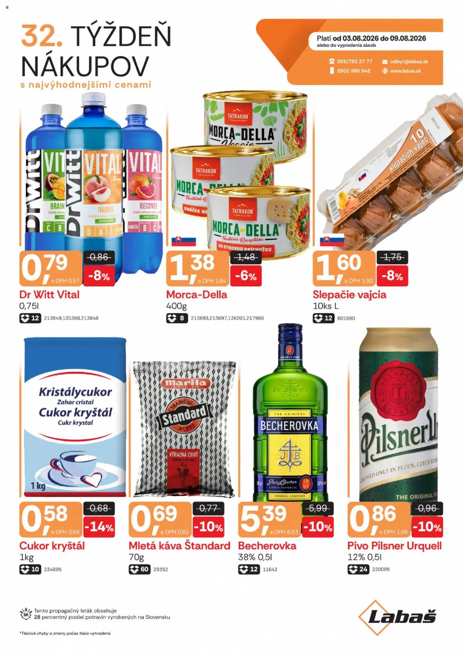 Nové Labaš akcie – leták je platný od 03.08.2026 | Strana: 1