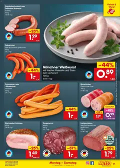 Netto Marken-Discount Prospekt Buttenwiesen ab 12.10.2026 gültig | Seite: 13 | Produkte: Käsekrainer, Weißwurst, Wurst, Fleisch