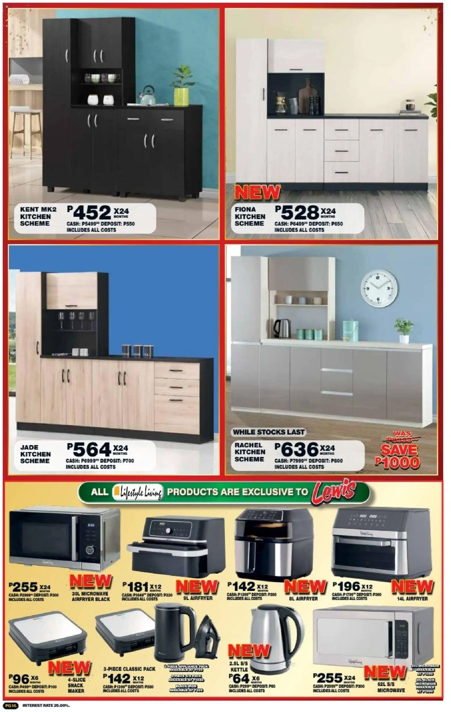 New Lewis Stores catalogue – valid from 05/10/2026 | Page: 14 | Products: Kettle, Iron, Microwave
