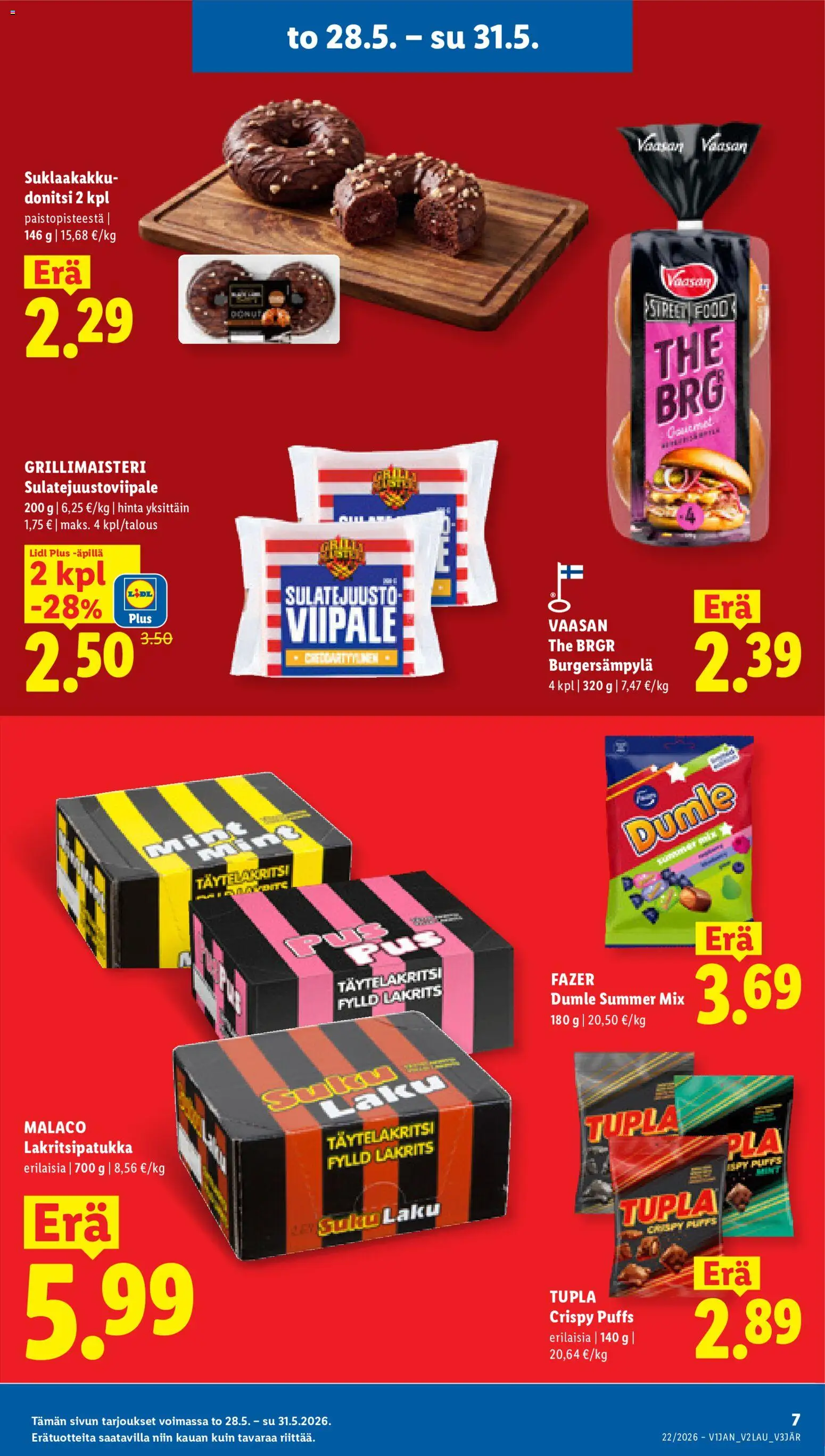 Lidl tarjoukset – voimassa 28.05.2026 alkaen | Sivu: 7 | Tuotteet: Suklaakakku
