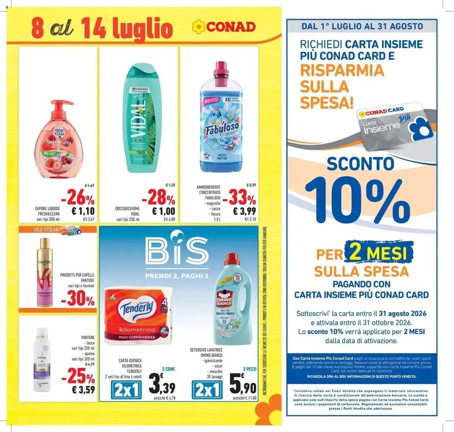 Volantino Conad del 30/06/2026 | Pagina: 39 | Prodotti: Lacca, Carta igienica, Detergente, Lavatrice