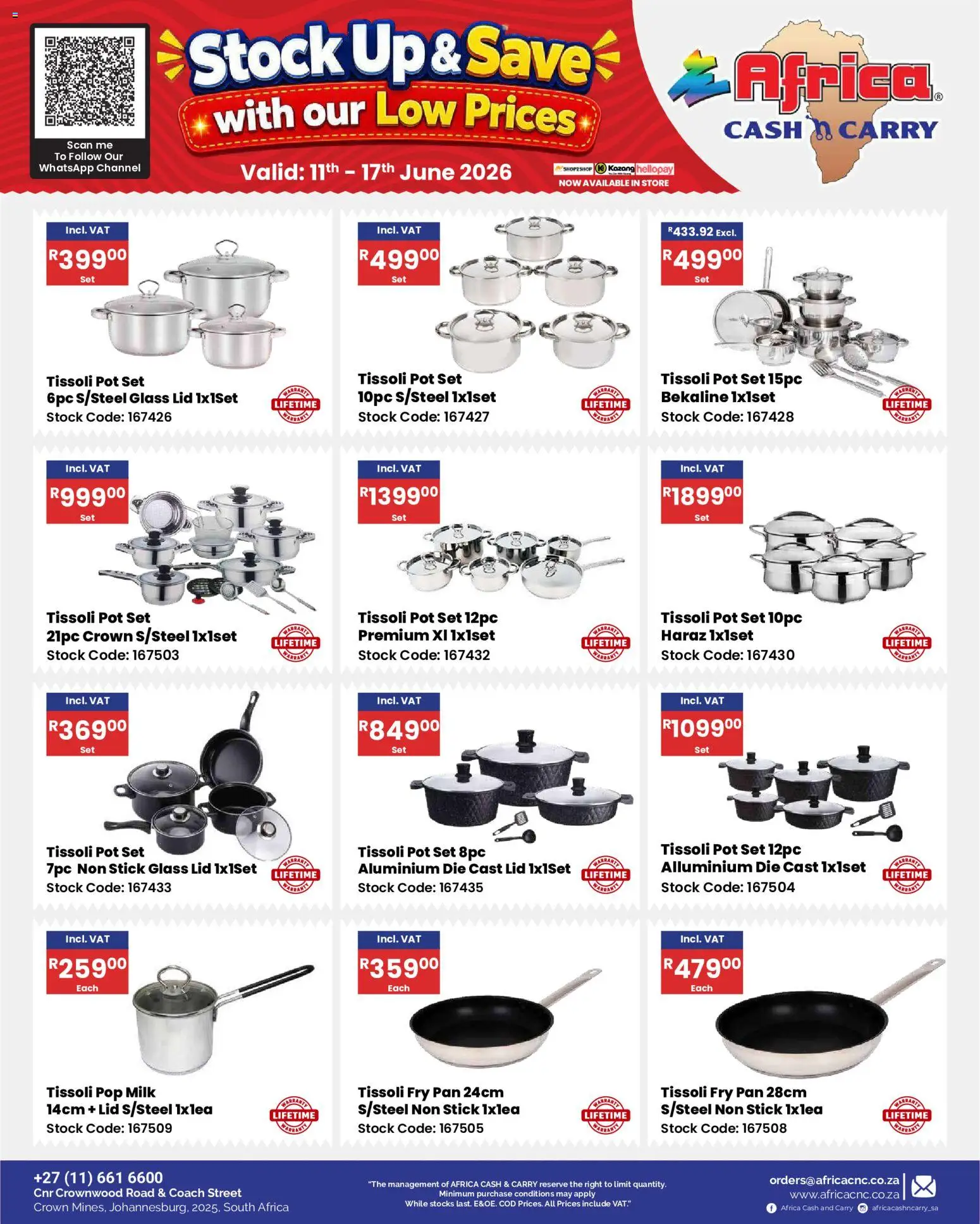 New Africa Cash & Carry catalogue – valid from 11.06.2026 | Page: 41 | Products: Milk, Stock