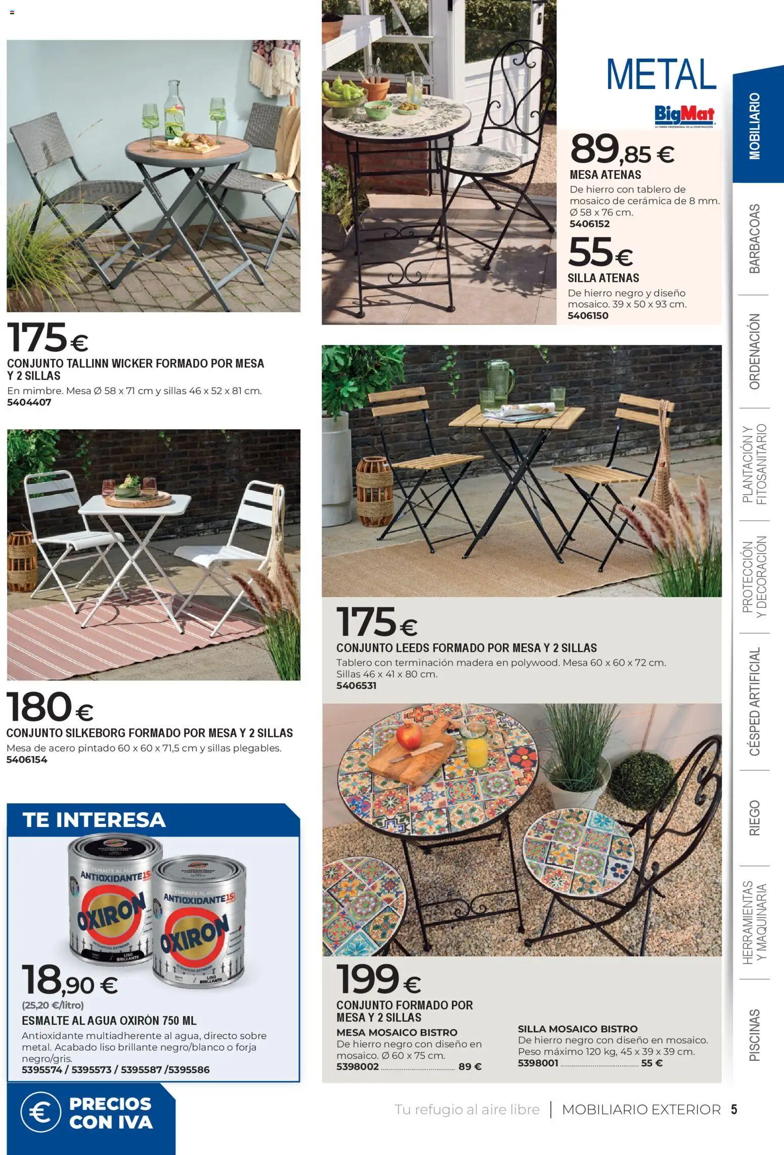 BigMat - Jardin y Piscinas 2026 │ válido desde el 23.03.2026 | Página: 5 | Productos: Té, Peso, Mesa, Silla