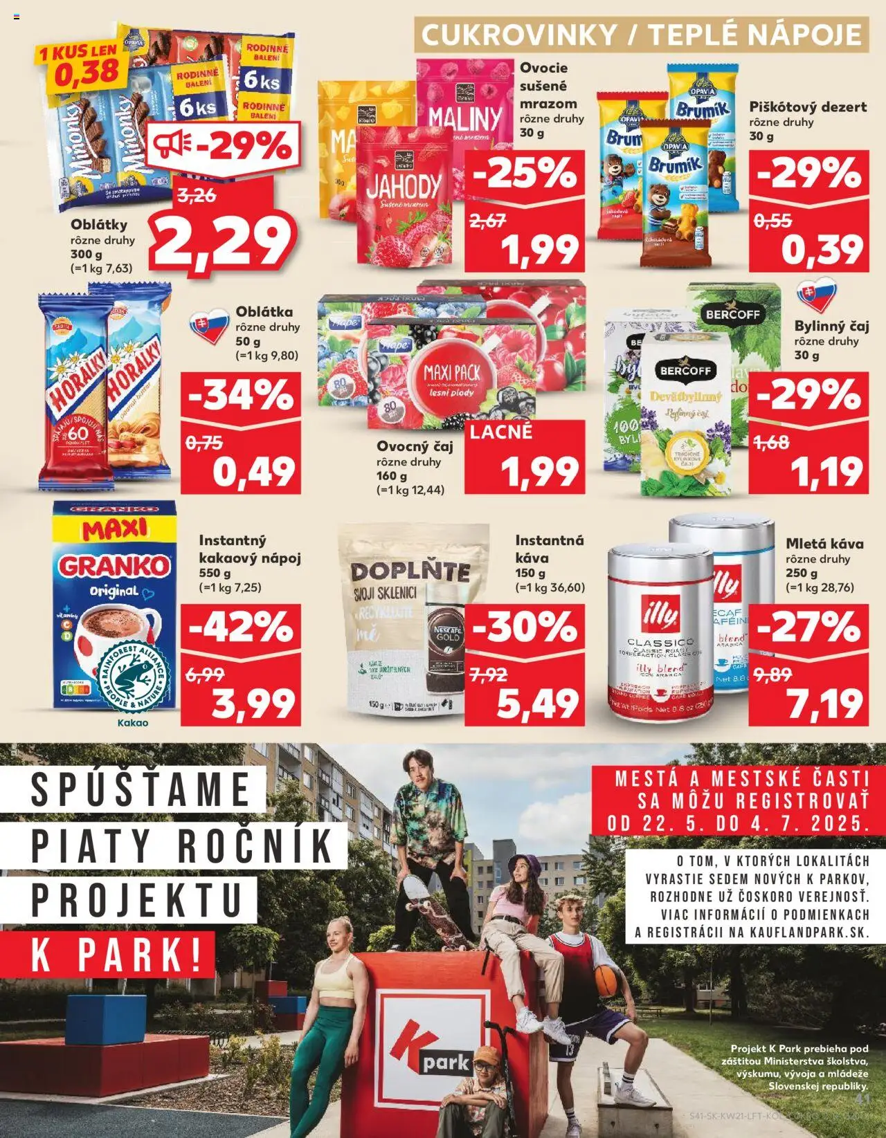 Nové Kaufland akcie – leták je platný od 22.05.2025 | Strana: 41 | Produkty: Čaj, Jahody, Kakao, Ovocie