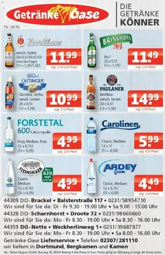 Angebote - Getränke Oase: Getränkeangebote ab 19.10.2026 gültig