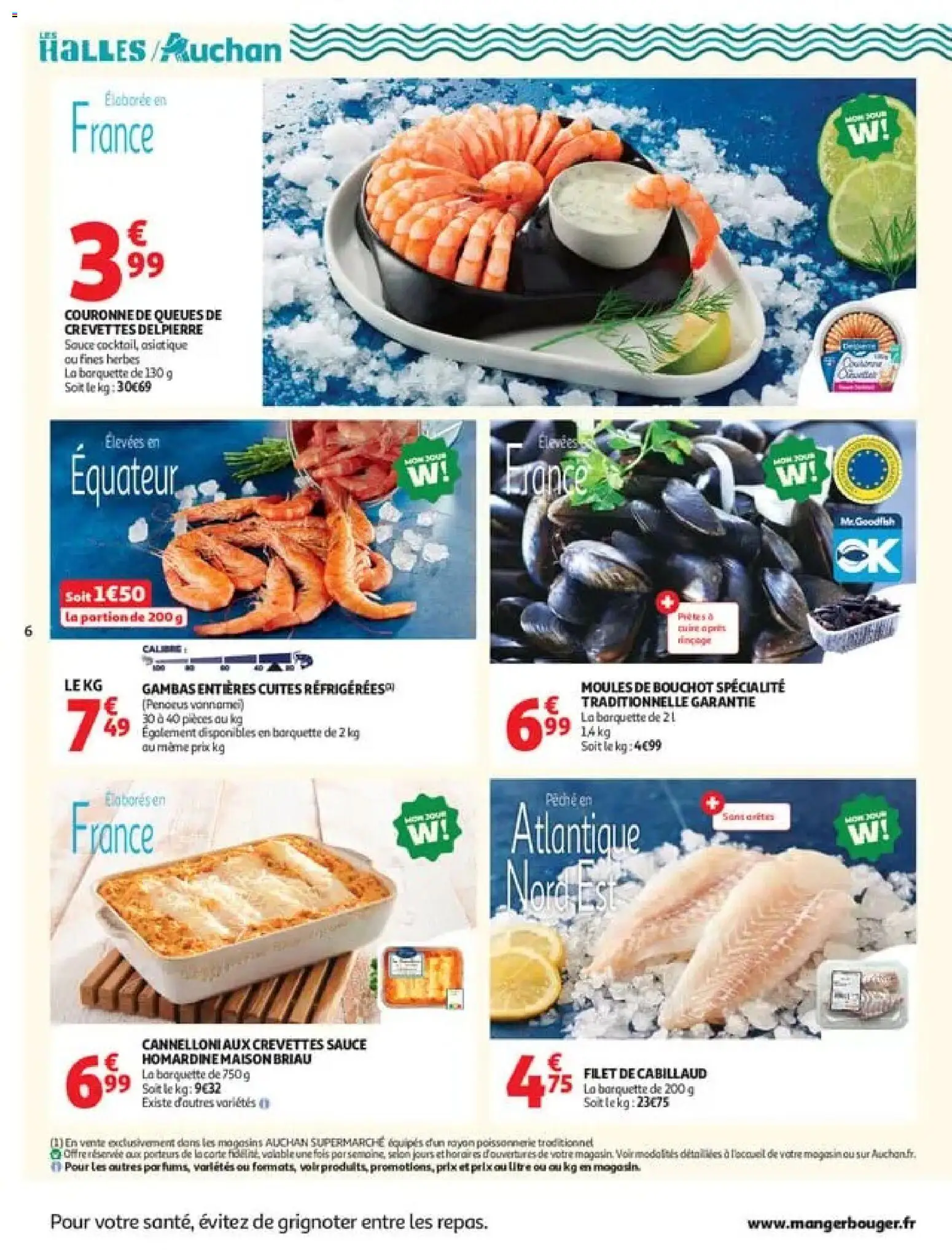 {H1} | Page: 6 | Produits: Cannelloni, Moules, Pêche, Moules de bouchot