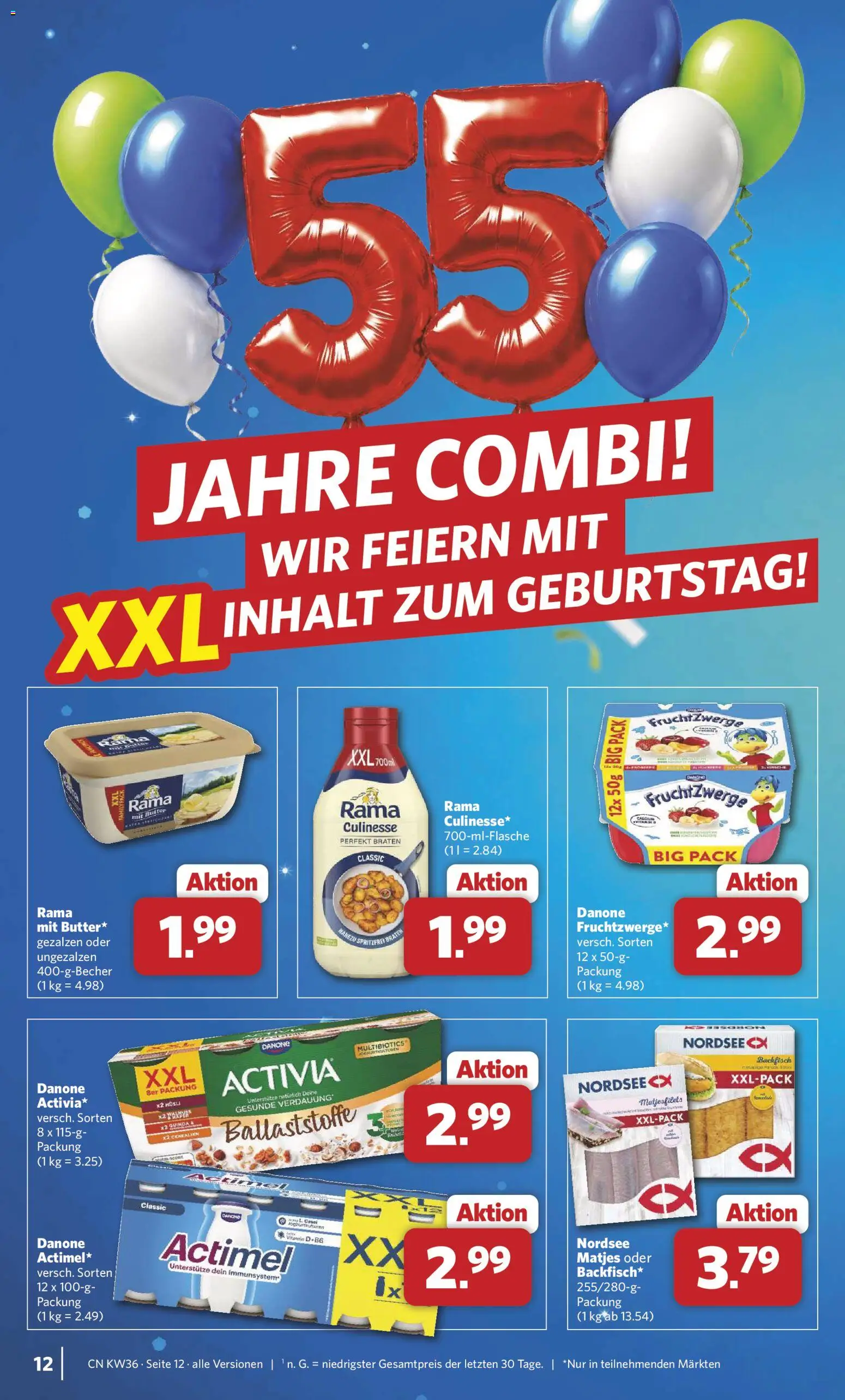 Combi Prospekt – gültig ab 31.08.2026 | Seite: 12 | Produkte: Activia, Actimel, Rama, Fruchtzwerge