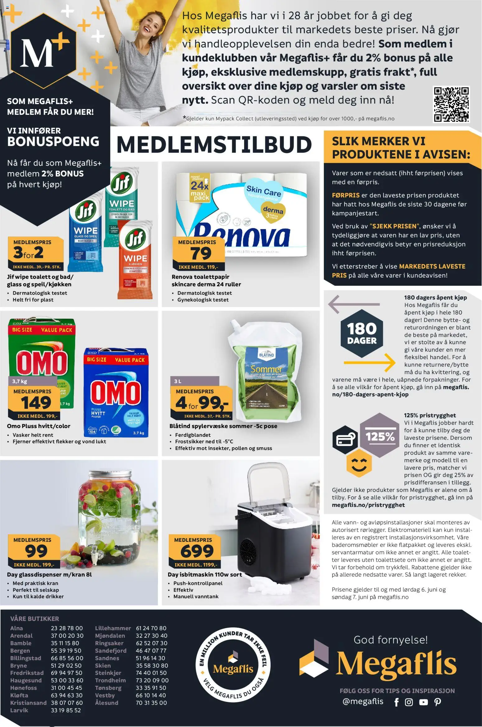 {H1} | Side: 40 | Produkter: Isbitmaskin, Fourchettes, Toalettpapir, Bad