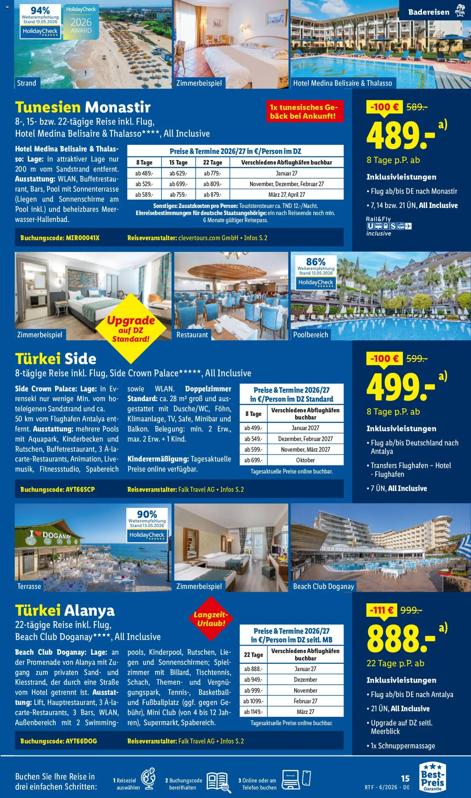 Lidl Reisen Reise-Highlights – gültig ab 13.06.2026 | Seite: 15 | Produkte: Spiel, Basketball, Telefon