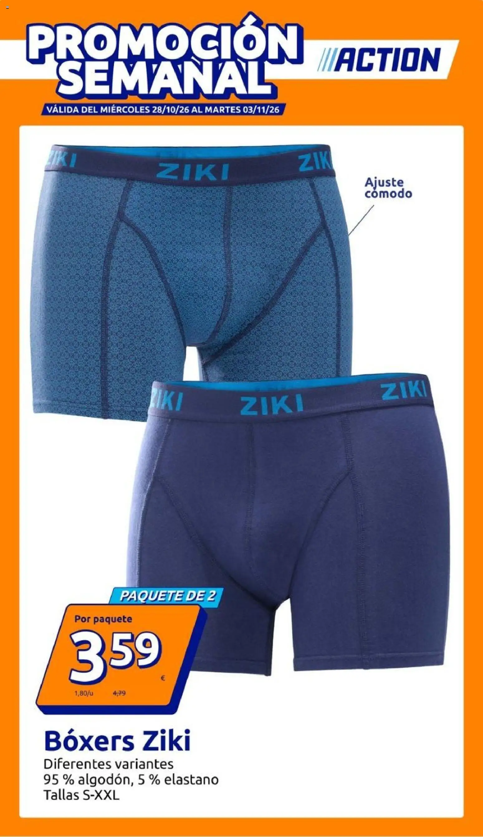 Action folleto │ válido desde el 28/10/2026 | Página: 1 | Productos: Boxers