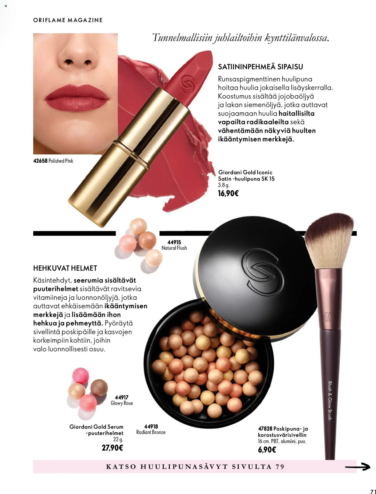 Oriflame tarjoukset – voimassa 18/11/2026 alkaen | Sivu: 71 | Tuotteet: Poskipuna, Huulipuna