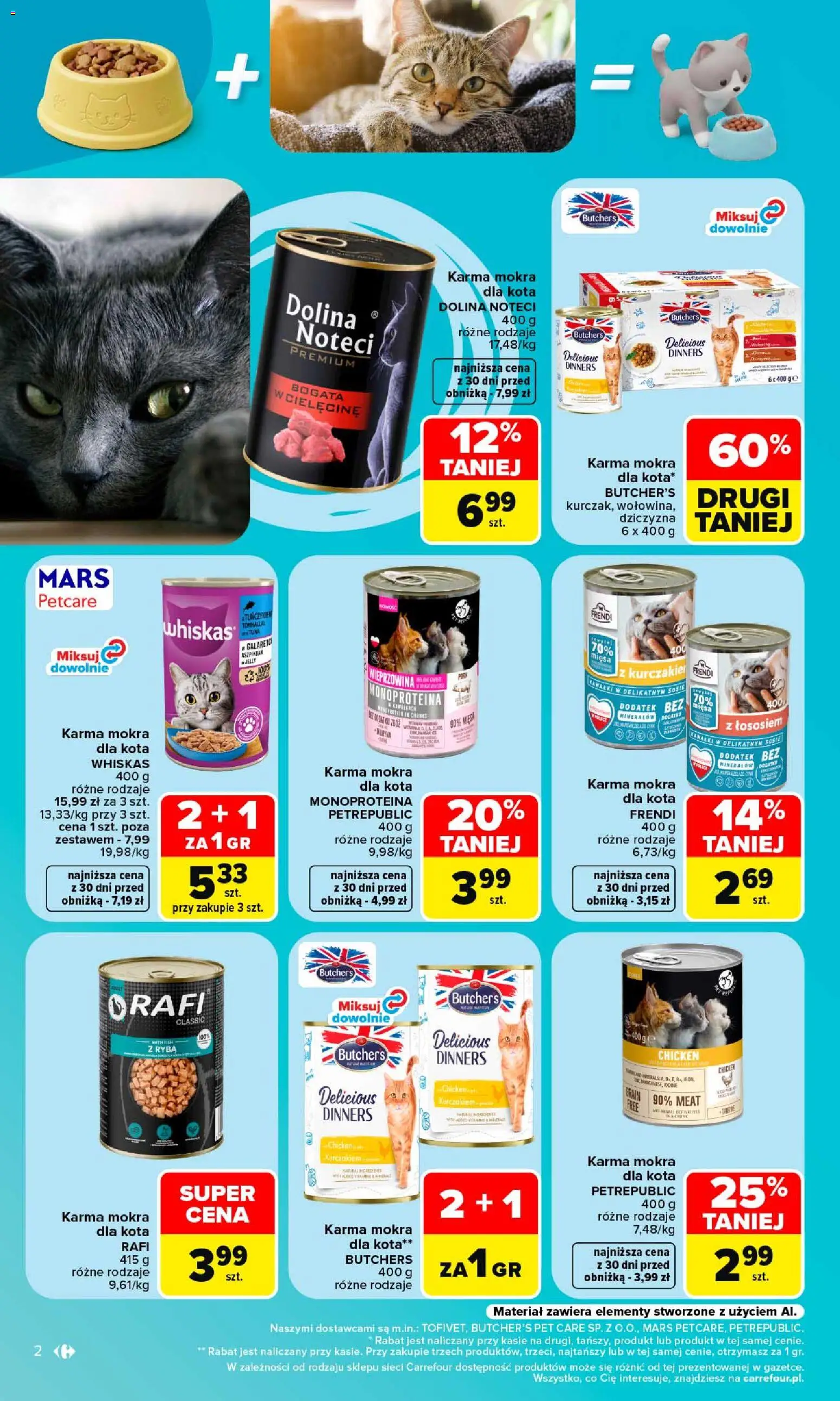 Carrefour gazetka - Pupilove od 14.09.2026 | Strona: 4 | Produkty: Whiskas, Karma mokra, Karma, Dolina noteci