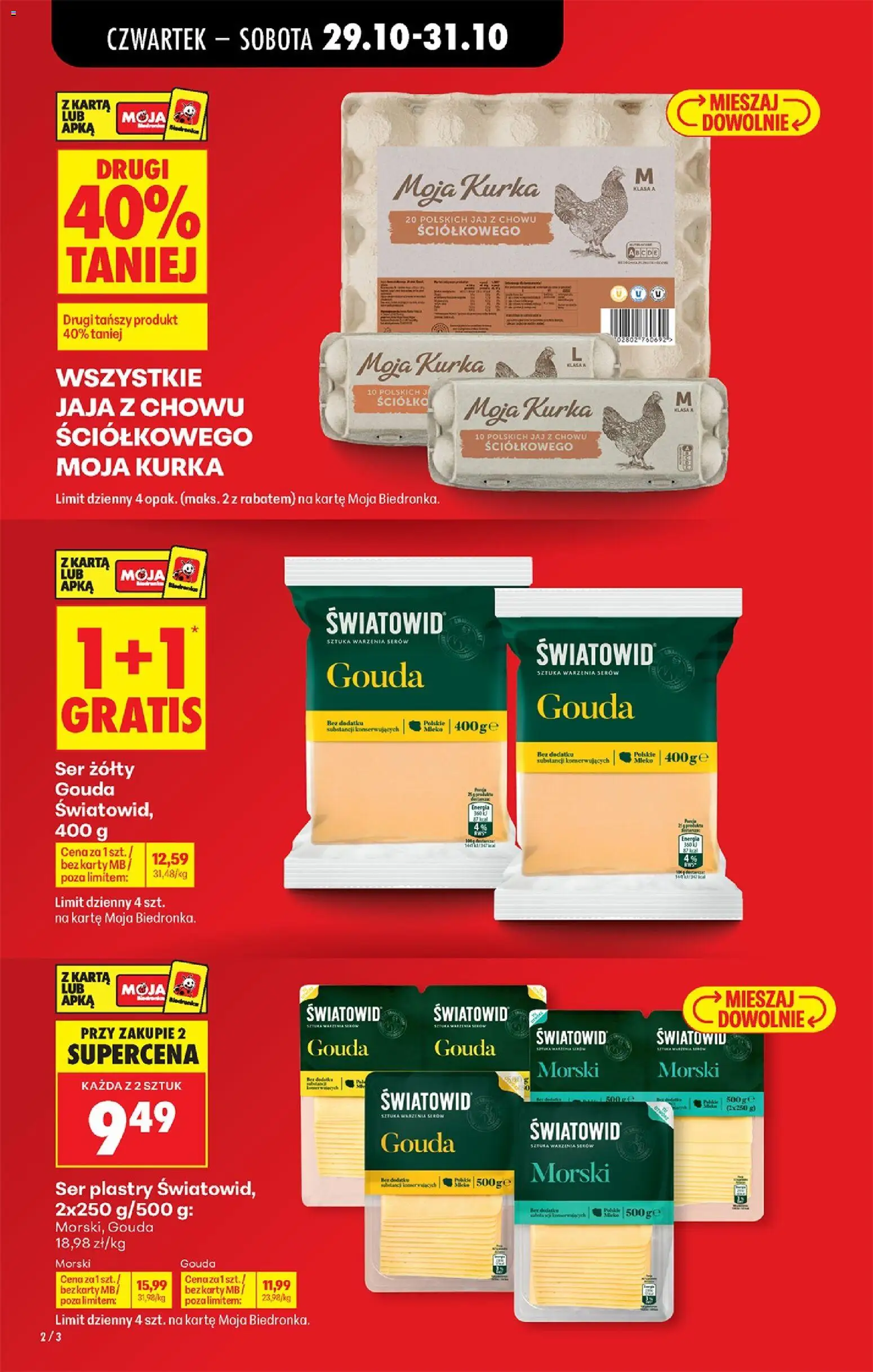 Biedronka Polsko leták - Codziennie niskie ceny od 29.10.2026 | Strana: 6 | Produkty: Gouda, Mléko, Karty