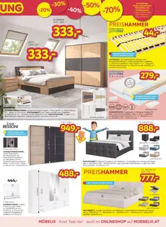 Möbelix Angebote ab 08.06.2026 gültig | Seite: 3 | Produkte: Bett, Matratze, Kissen, Schrank