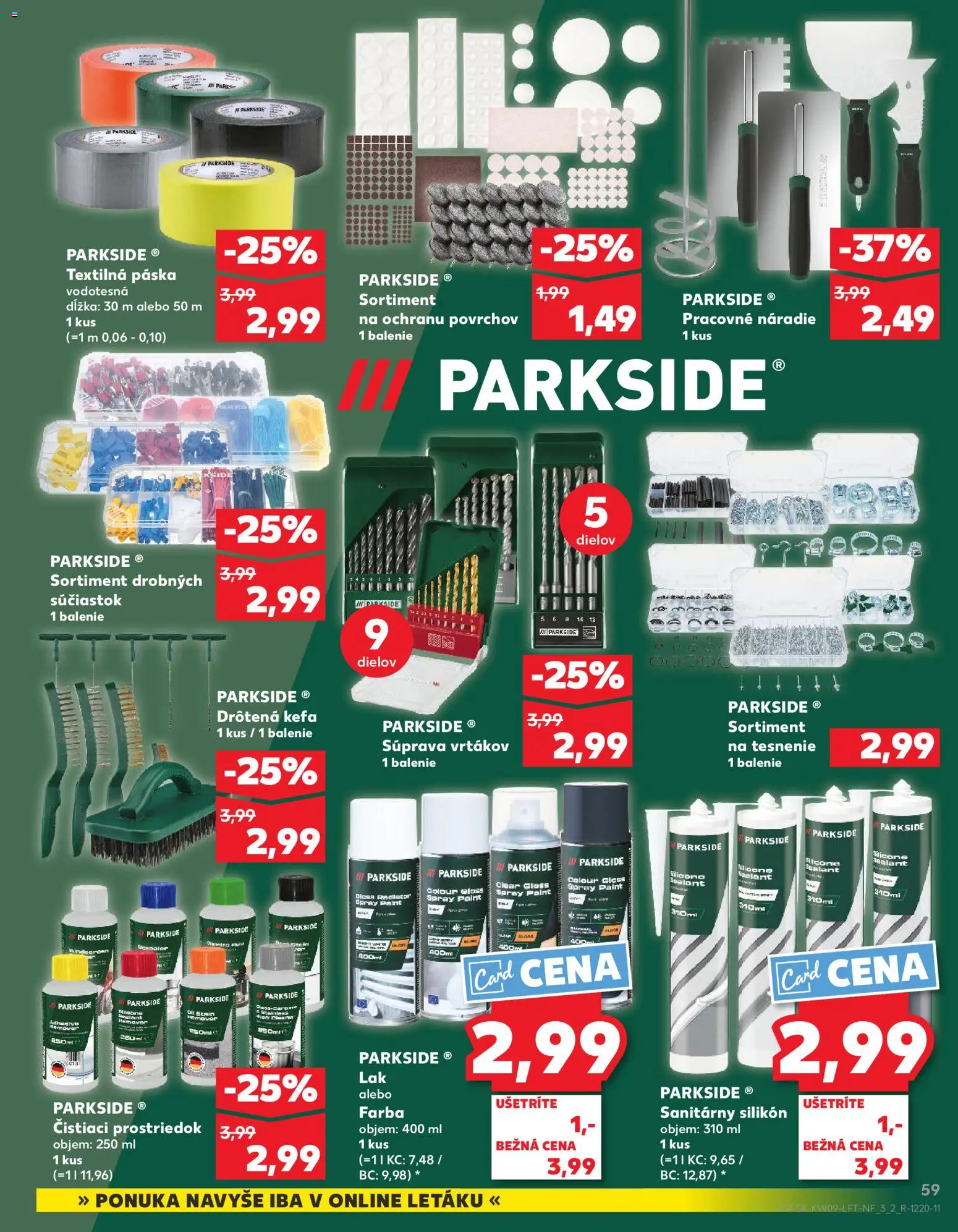 Nové Kaufland akcie – leták je platný od 26.02.2026 | Strana: 59 | Produkty: Náradie, Parkside, Kefa