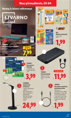 LIDL leidinys galioja nuo 04.05.2026 | Puslapis: 11 | Prekių: Baterija, USB