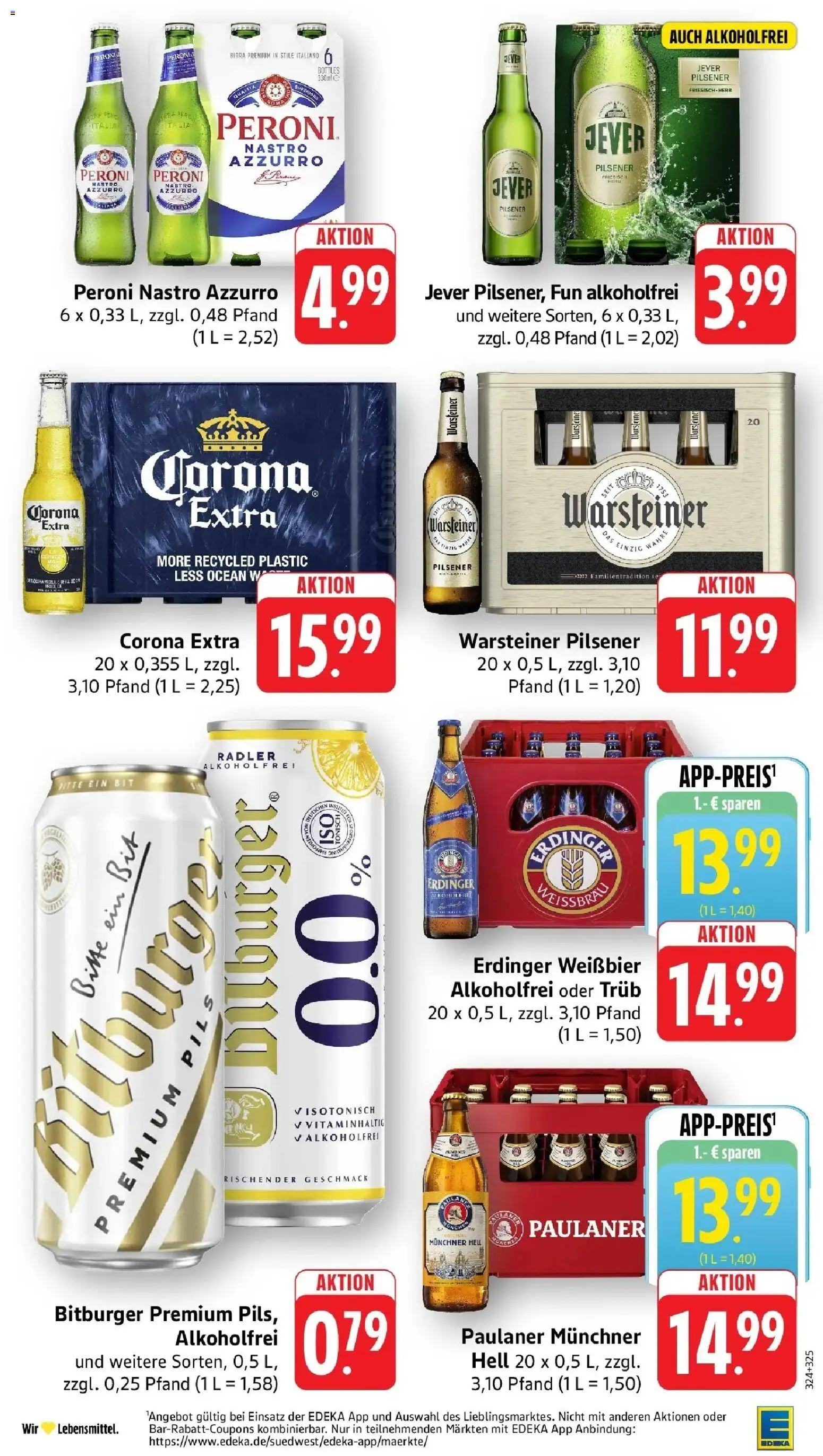 Edeka Prospekt Speyer (ab 17.08.2026) » Angebote Online | Seite: 31 | Produkte: Bitburger, Erdinger, Radler, Warsteiner