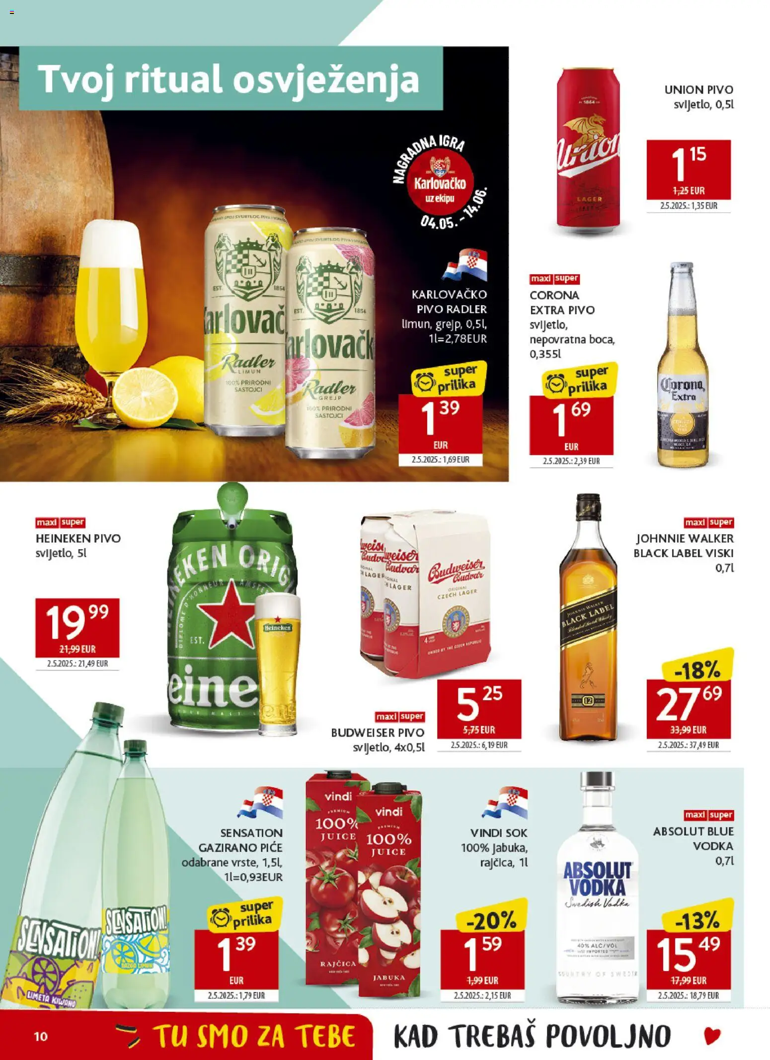 Konzum katalog | vrijedi od 27.05.2026 | Stranica: 10 | Proizvodi: Johnnie Walker, Sok, Grejp, Rajčica