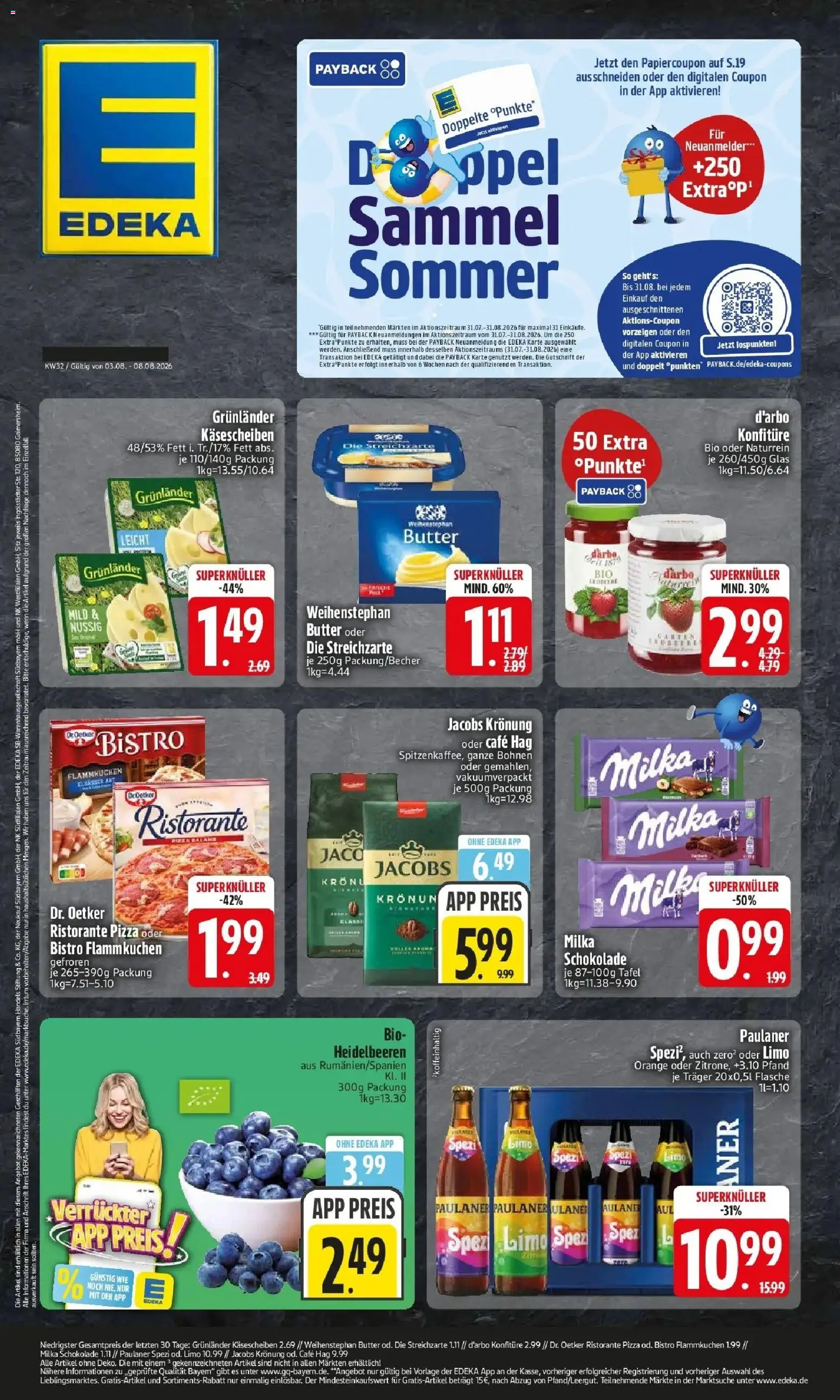 Edeka Prospekt Straßkirchen (ab 03.08.2026) » Angebote Online | Seite: 1 | Produkte: Butter, Milka schokolade, Milka, BH