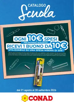 Anteprima del volantino Conad volantino Scuola Minuteria valido a partire dal 21/08/2026