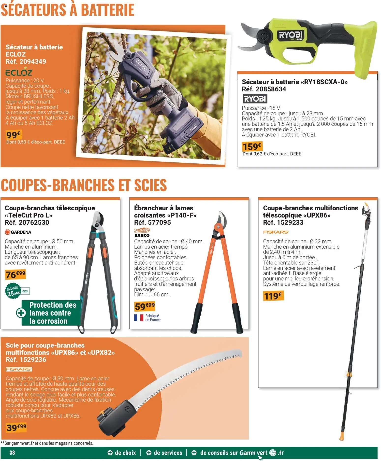 {H1} | Page: 38 | Produits: Base, Poids, Poignées, Sécateur