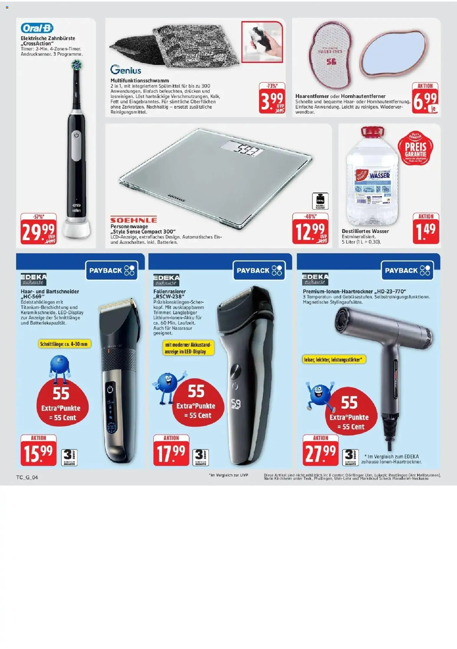 Edeka Prospekt Mainz-Weisenau (ab 31.08.2026) » Angebote Online | Seite: 75 | Produkte: Elektrische zahnbürste, Personenwaage, Zahnbürste, Wasser