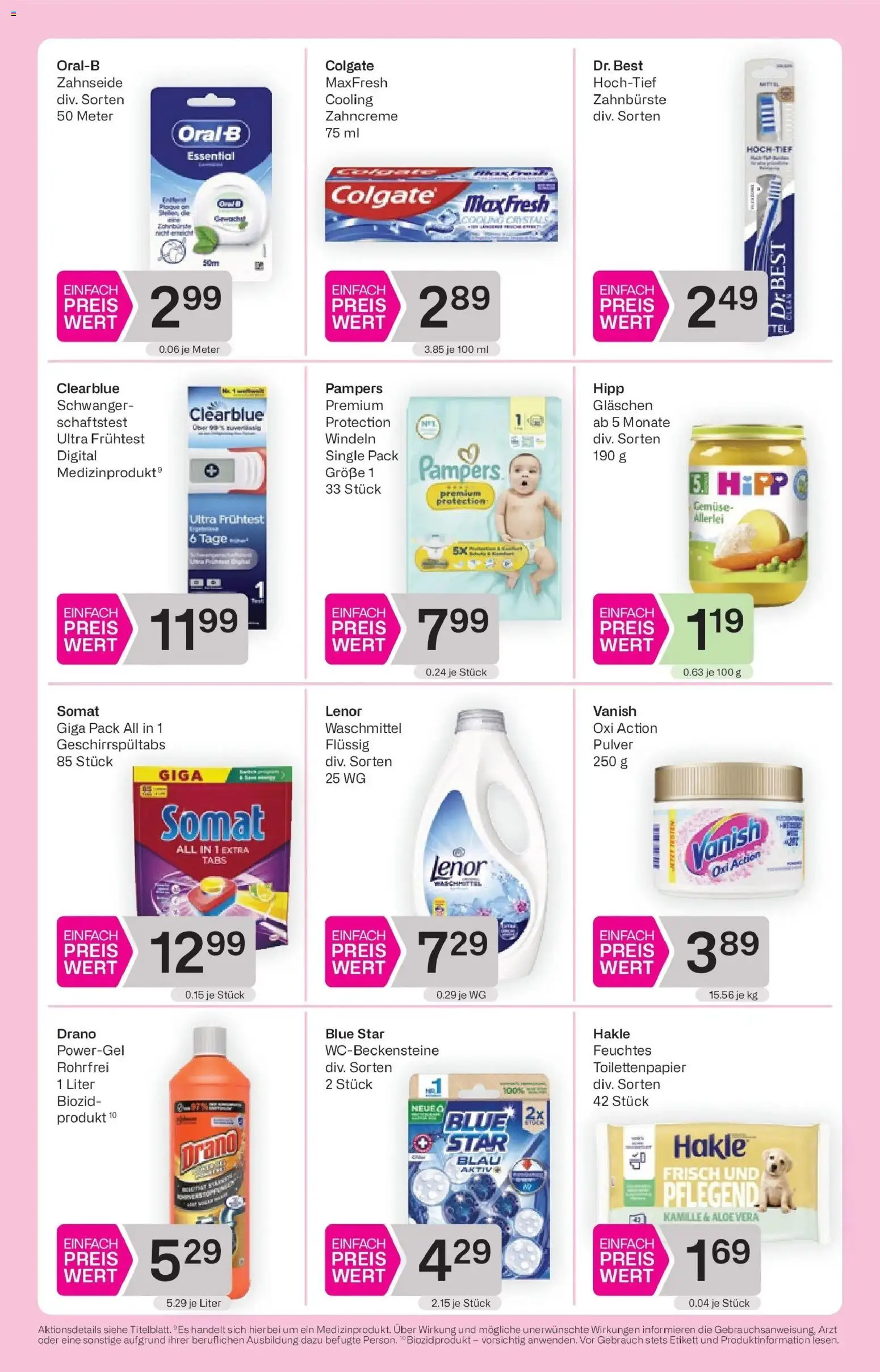 Bipa - BIPA: Flugblatt - gültig bis 02.09.2026 von 20.08.2026 - Aktuelle Angebote | Seite: 8 | Produkte: Gemüse, Pampers, Zahnbürste, Waschmittel
