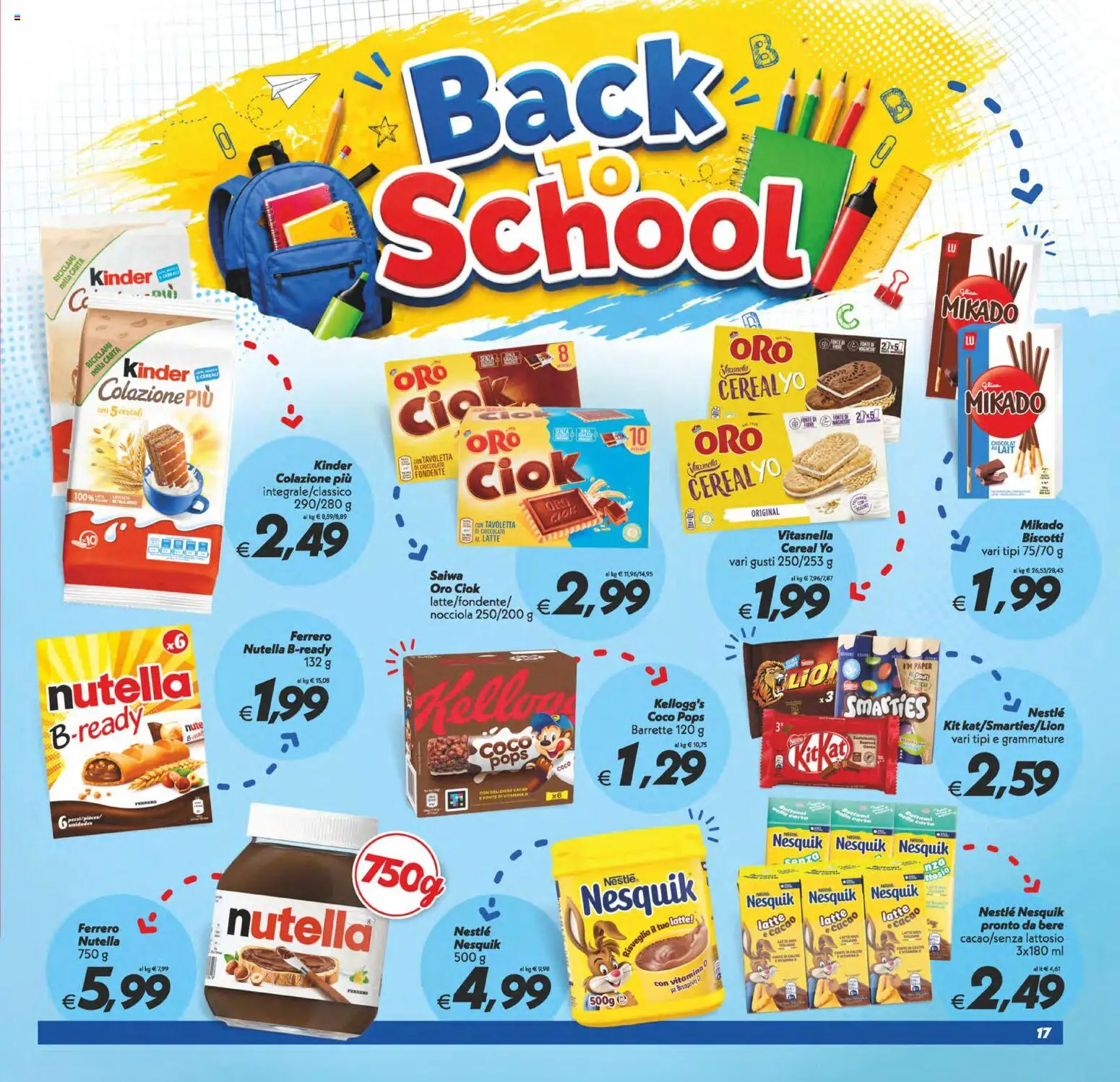 Volantino SuperConveniente del 11/09/2026 | Pagina: 17 | Prodotti: Cioccolato, Biscotti, Latte, Nutella