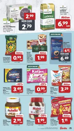Famila Nordwest Prospekt ab 20.07.2026 gültig | Seite: 25 | Produkte: Katjes, Nutella, Paprika, Tee