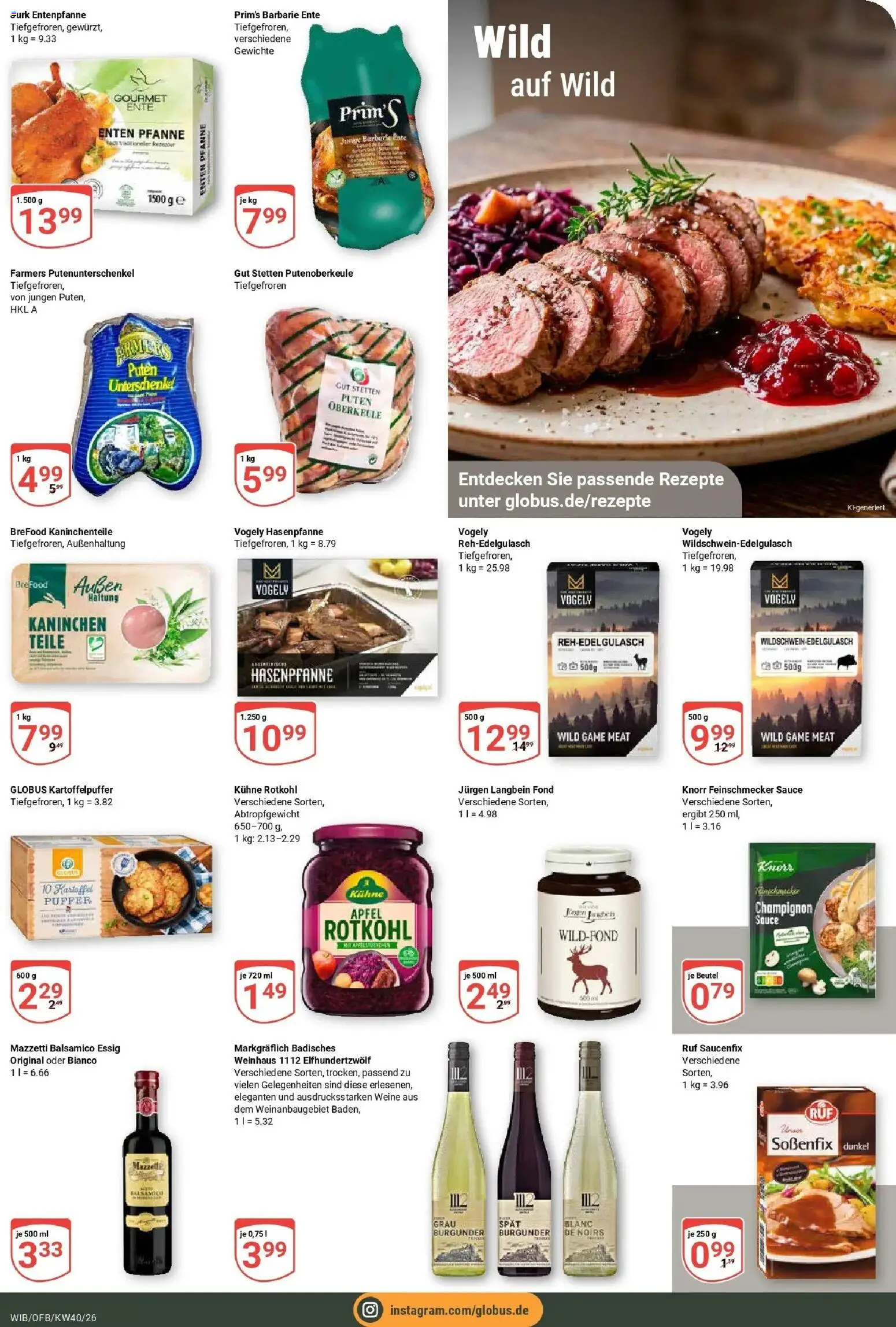 Globus Prospekt Wiesbaden-Nordenstadt (ab 28.09.2026) » Angebote online | Seite: 14 | Produkte: Rotkohl, Äpfel, Knorr, Ente