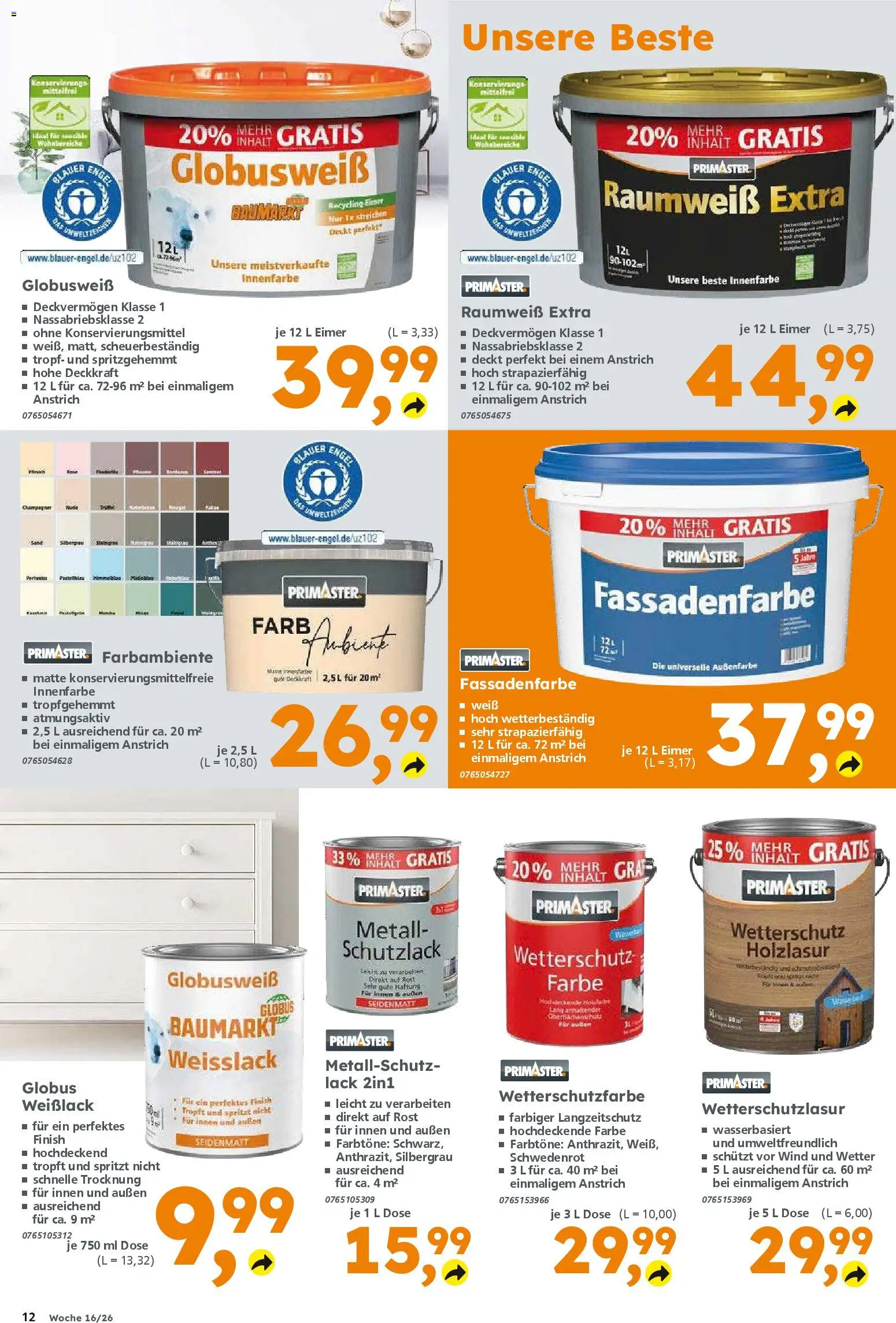 Globus Baumarkt Prospekt 	 – gültig ab 13.04.2026 | Seite: 12 | Produkte: Finish