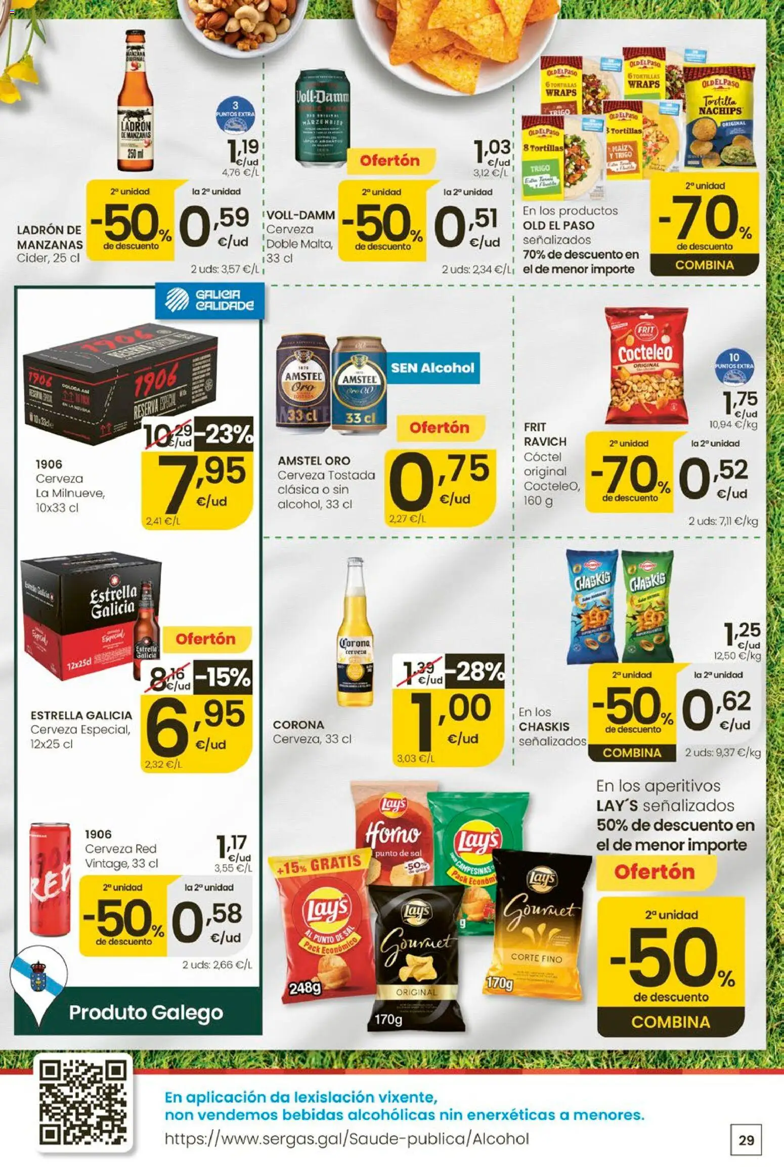 Eroski Ofertóns de verán │ válido desde el 28.05.2026 | Página: 29 | Productos: Cerveza, Manzanas, Horno