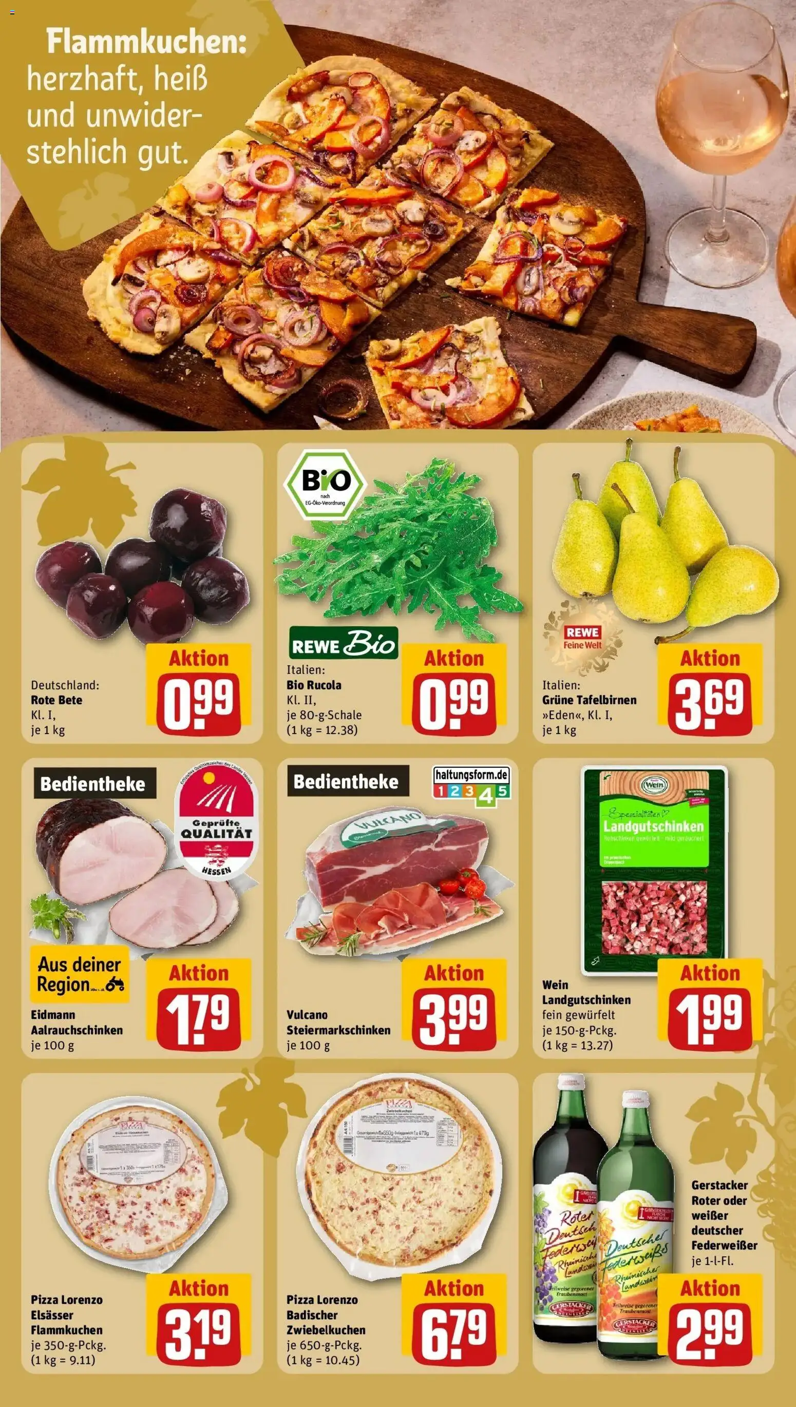 REWE Prospekt ab 21.09.2026 zum Blättern » Angebote | Seite: 21 | Produkte: Spezialitäten, Rucola, Pizza, Wein