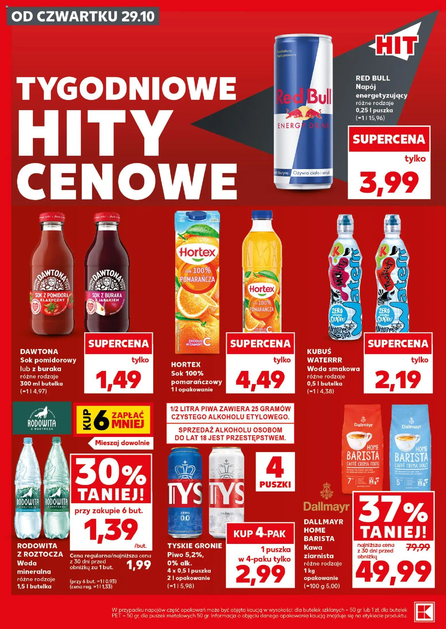 Kaufland Polsko leták - Mocny start od 02.11.2026 | Strana: 16 | Produkty: Crema, Red Bull, Caffè crema, Energy drink