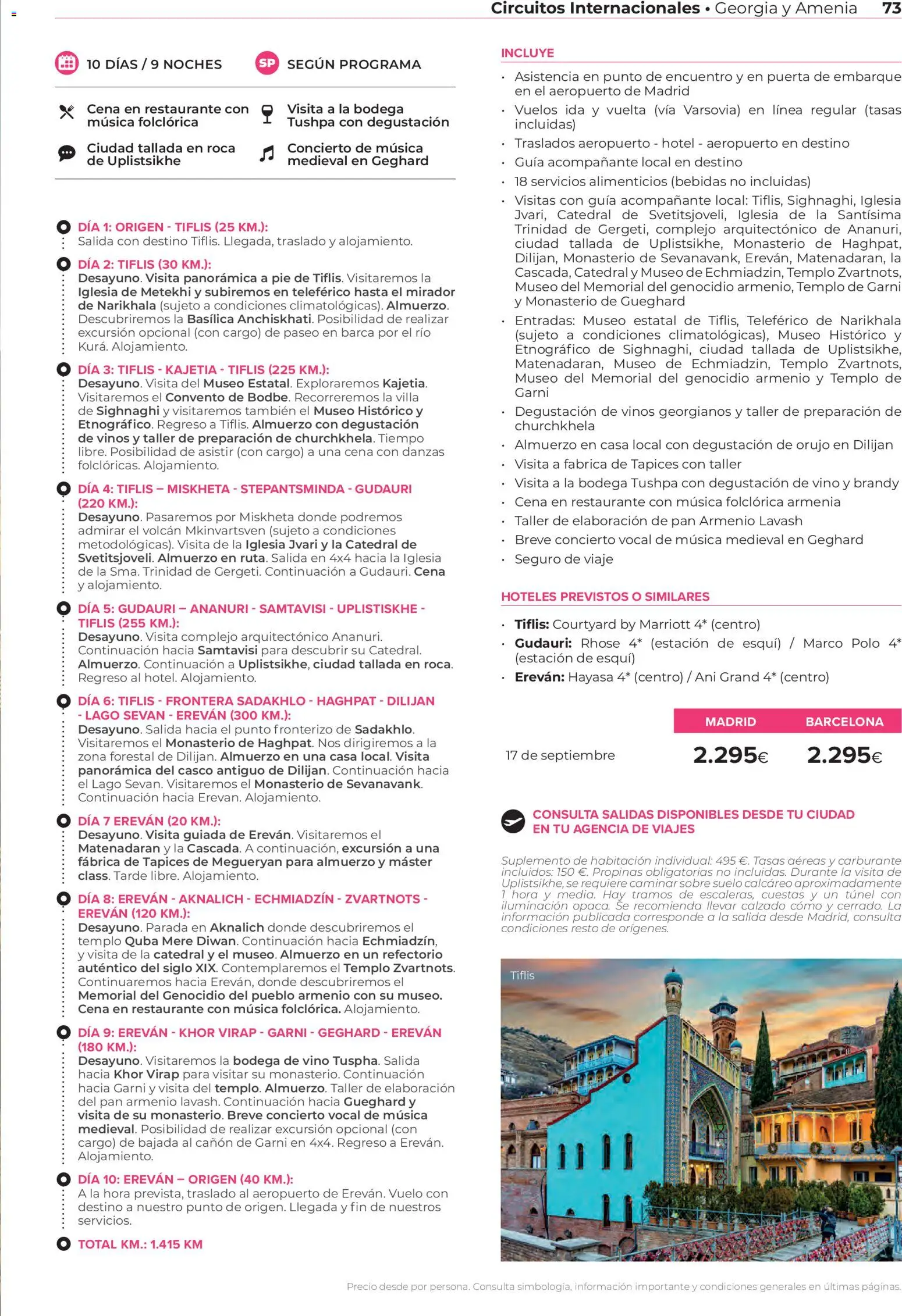 Viajes El Corte Inglés Circuitos exclusivos │ válido desde el 28.03.2026 | Página: 73 | Productos: Pan, Vino, Marco, Μαύρο πιπέρι